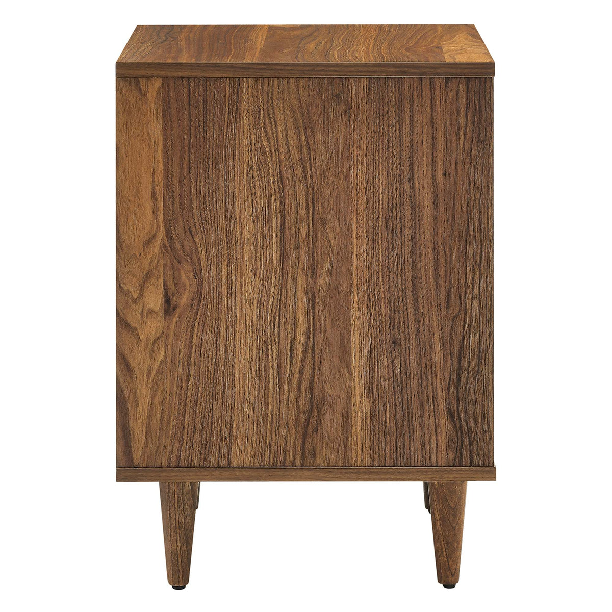 Vespera Walnut 2-Drawer Nightstand - Ornate Home