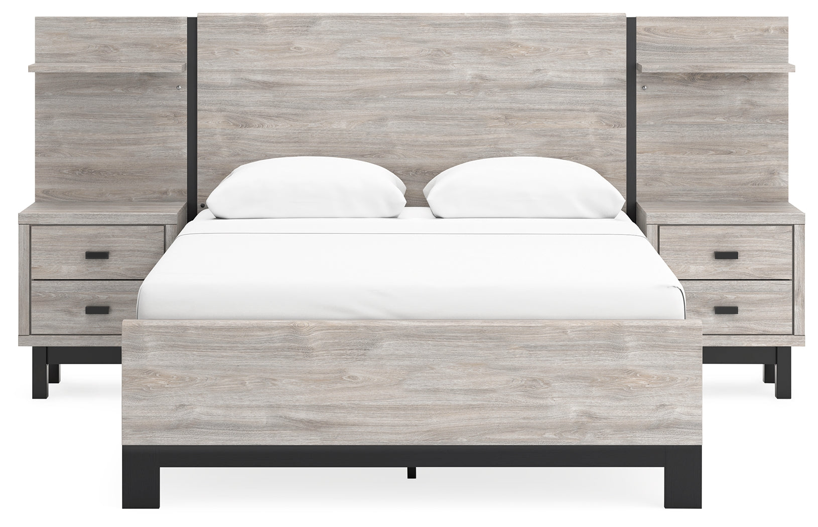 Vessalli Gray Queen Panel Bed with Extensions (Online Special Price) - Ornate Home