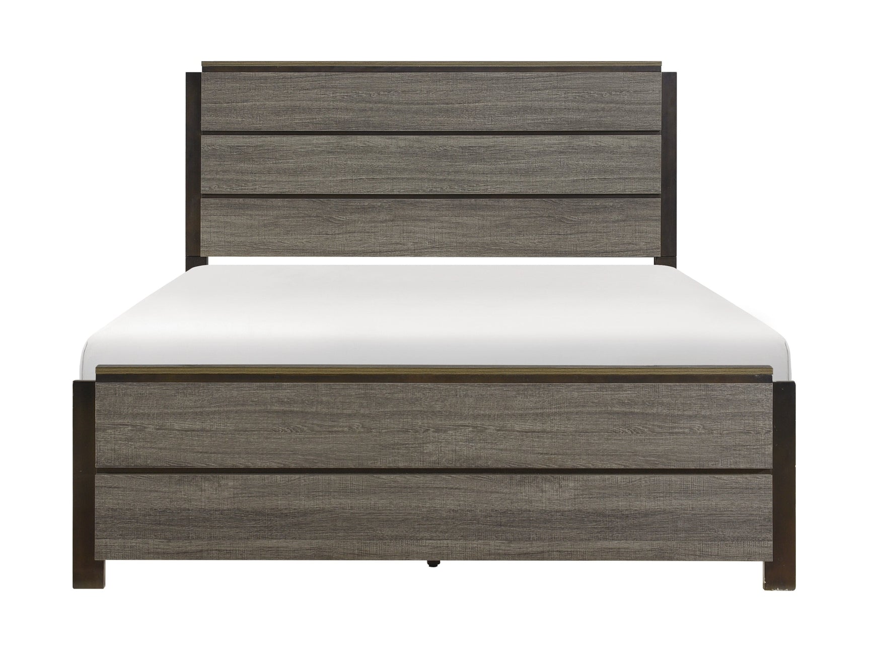 Vestavia Antique Gray/Brown Eastern King Bed - Ornate Home