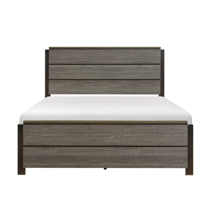 Vestavia Antique Gray/Brown Eastern King Bed - Ornate Home