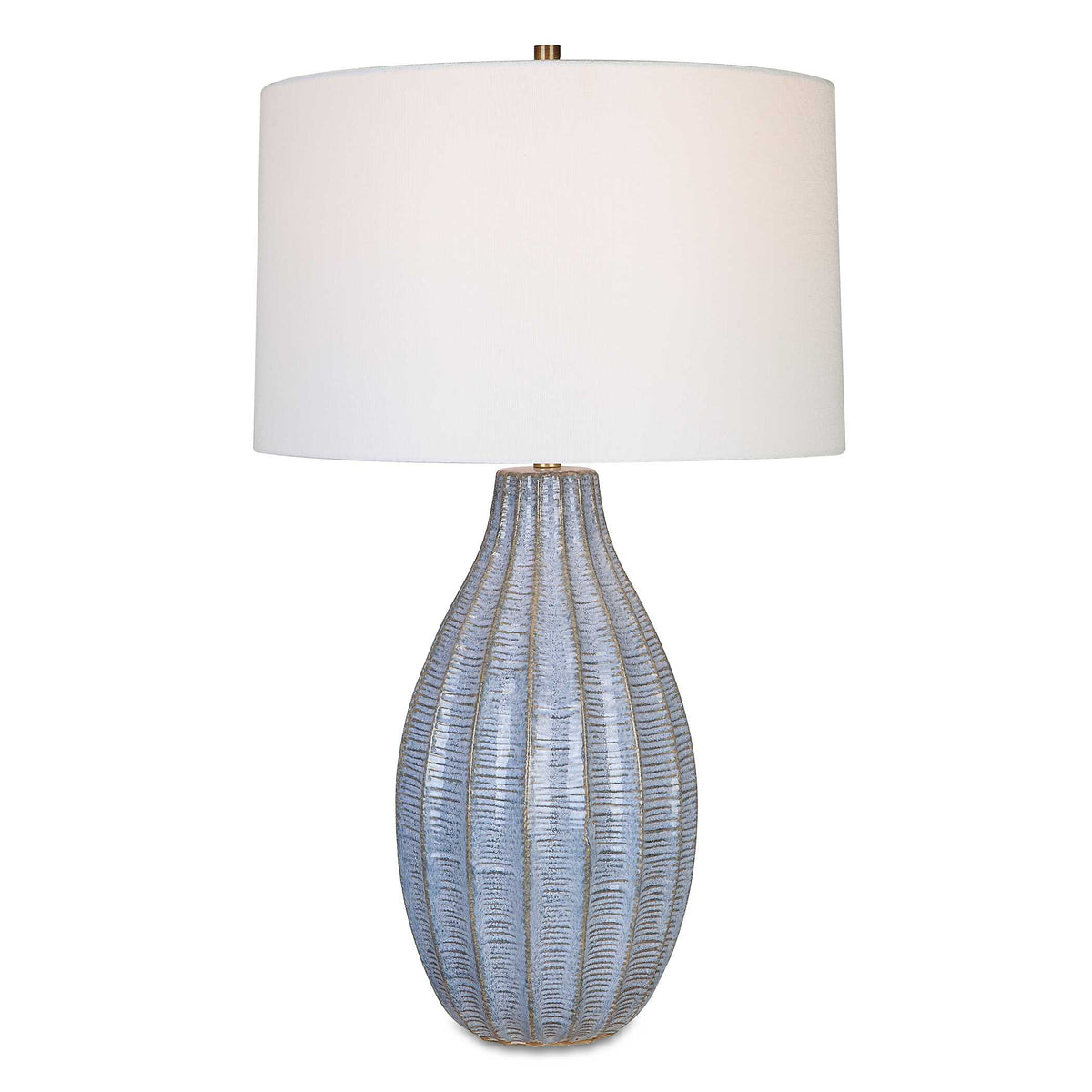 Veston Blue Glaze Table Lamp - Ornate Home