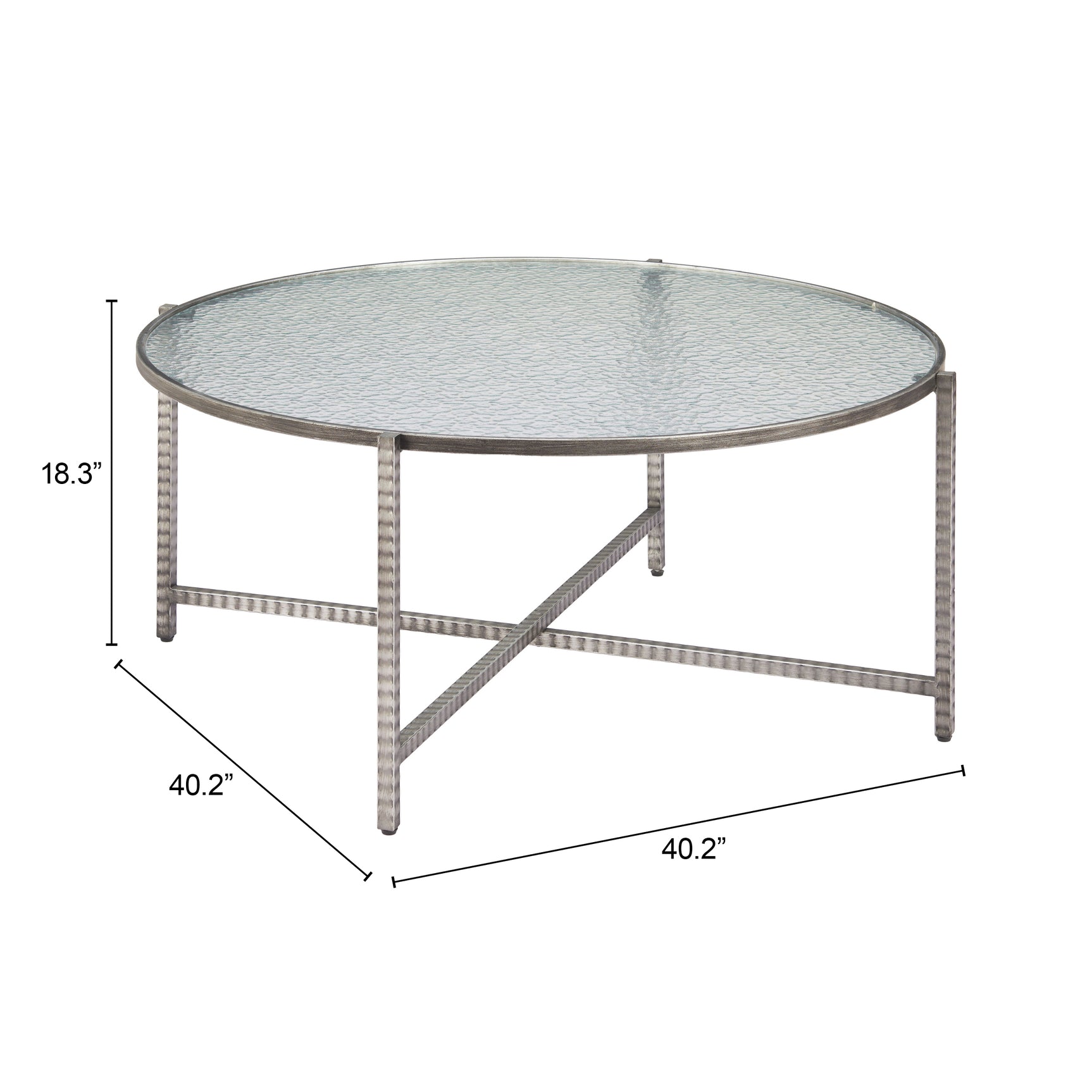 Vetro Silver Coffee Table - Ornate Home