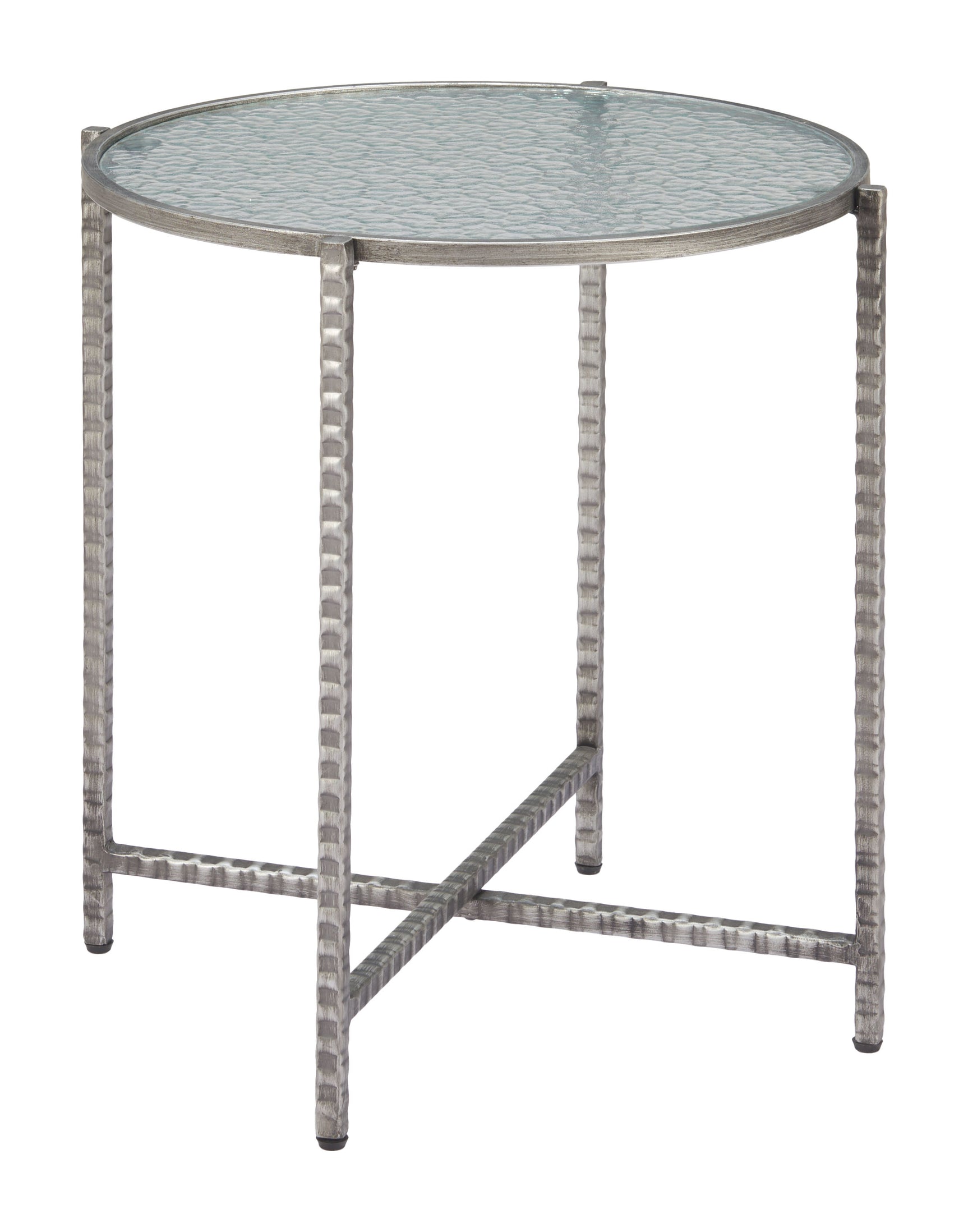 Vetro Silver Side Table - Ornate Home