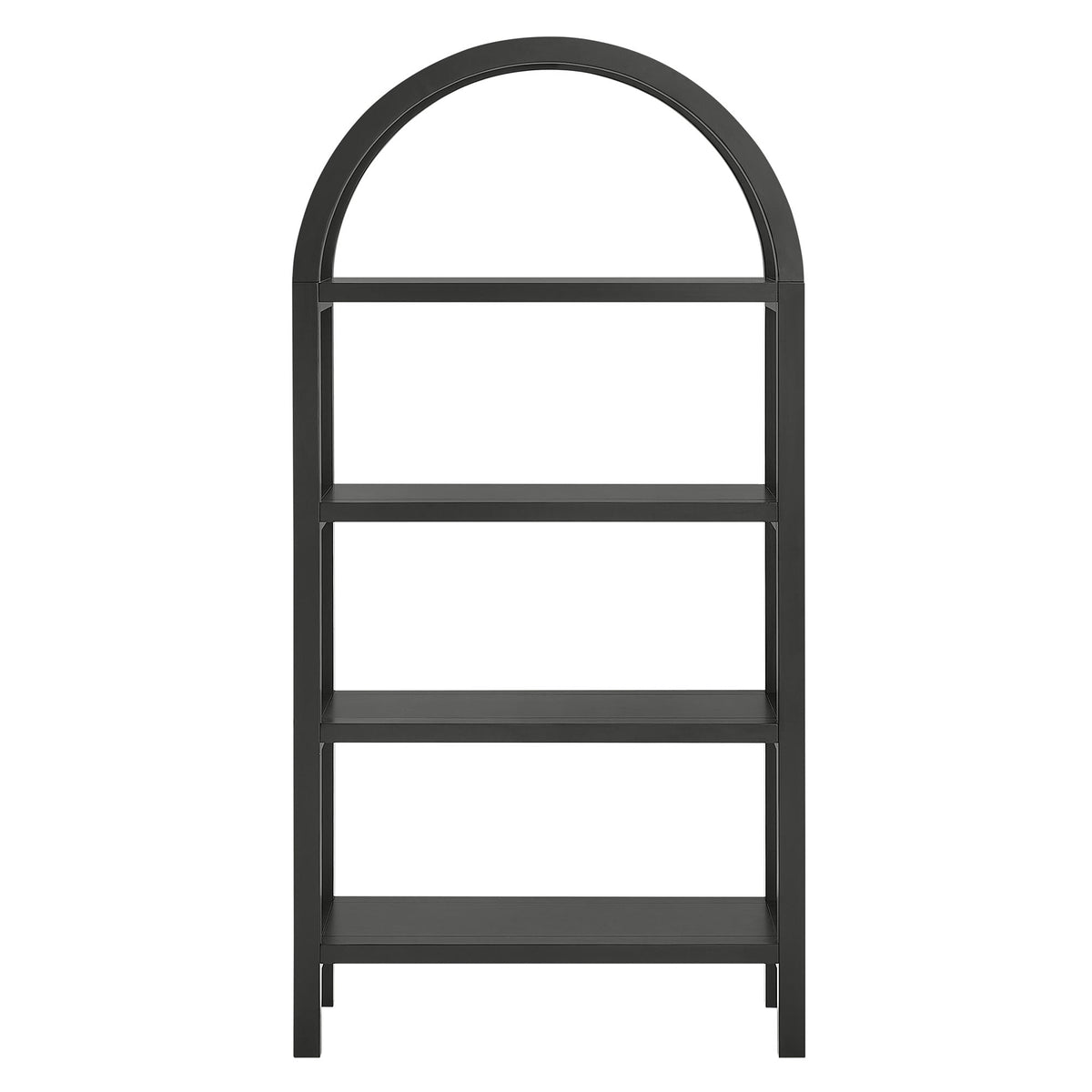 Vexley Black 60 Inch Arched Bookshelf - Ornate Home