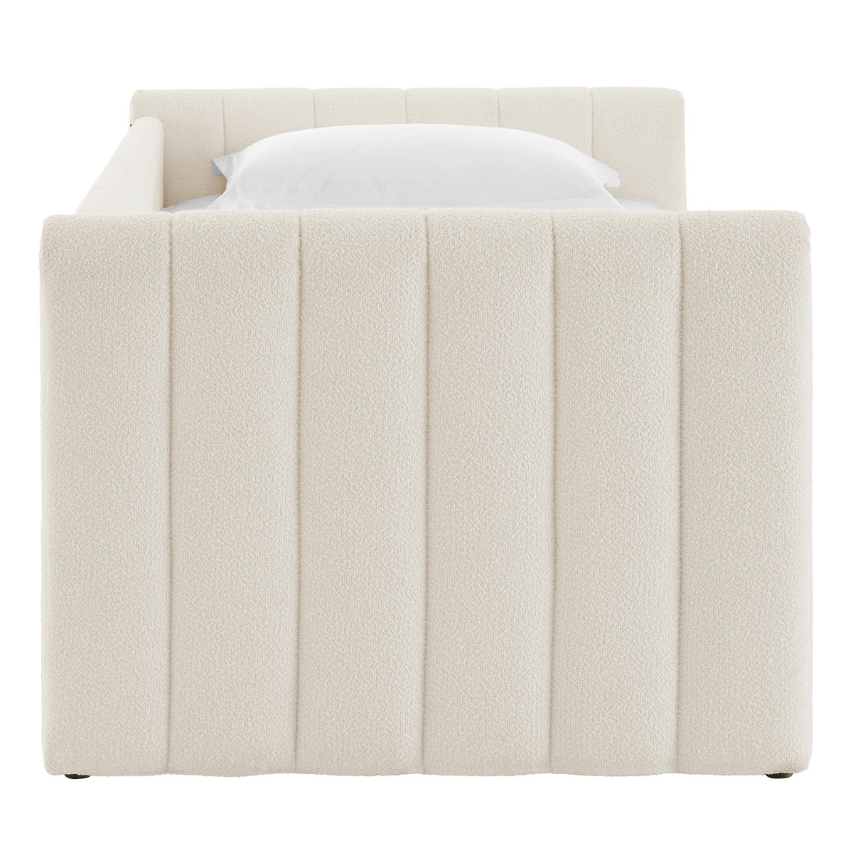 Veyla Cloud Channel Tufted Boucle Twin Daybed With Trundle - Ornate Home