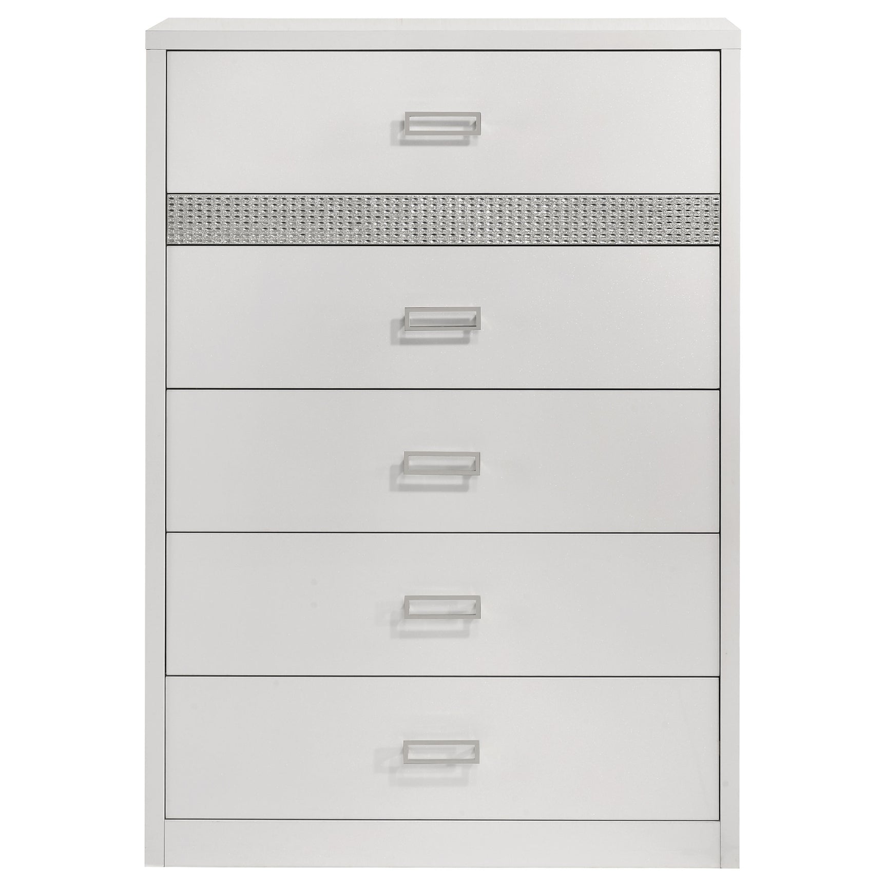 Viana White High Gloss Chest - Ornate Home