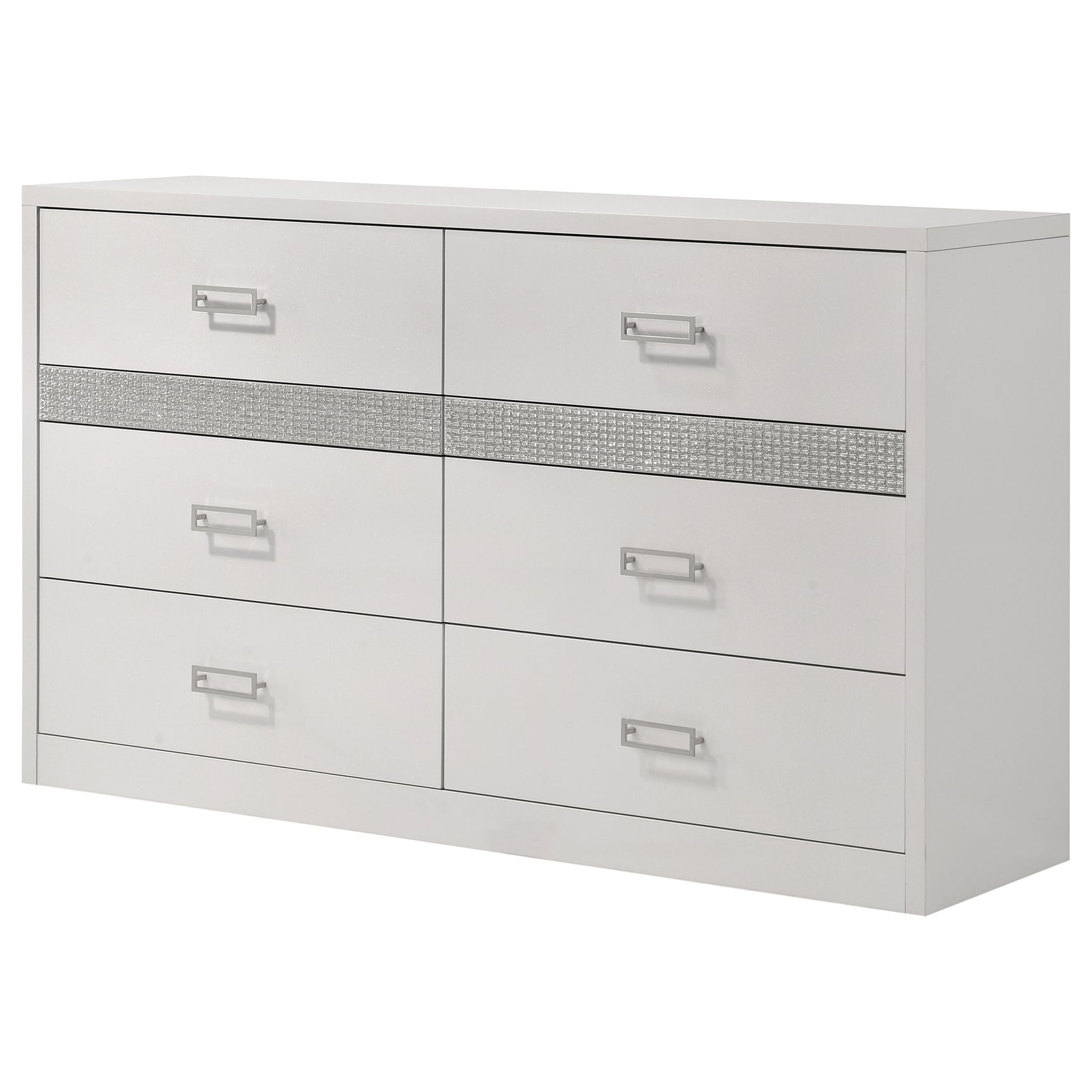 Viana White High Gloss Dresser - Ornate Home