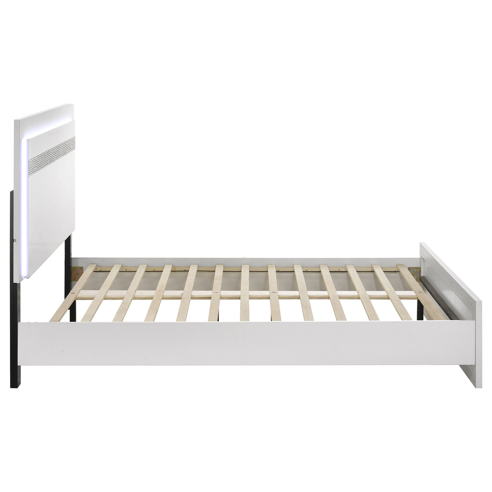 Viana White High Gloss E King Bed - Ornate Home