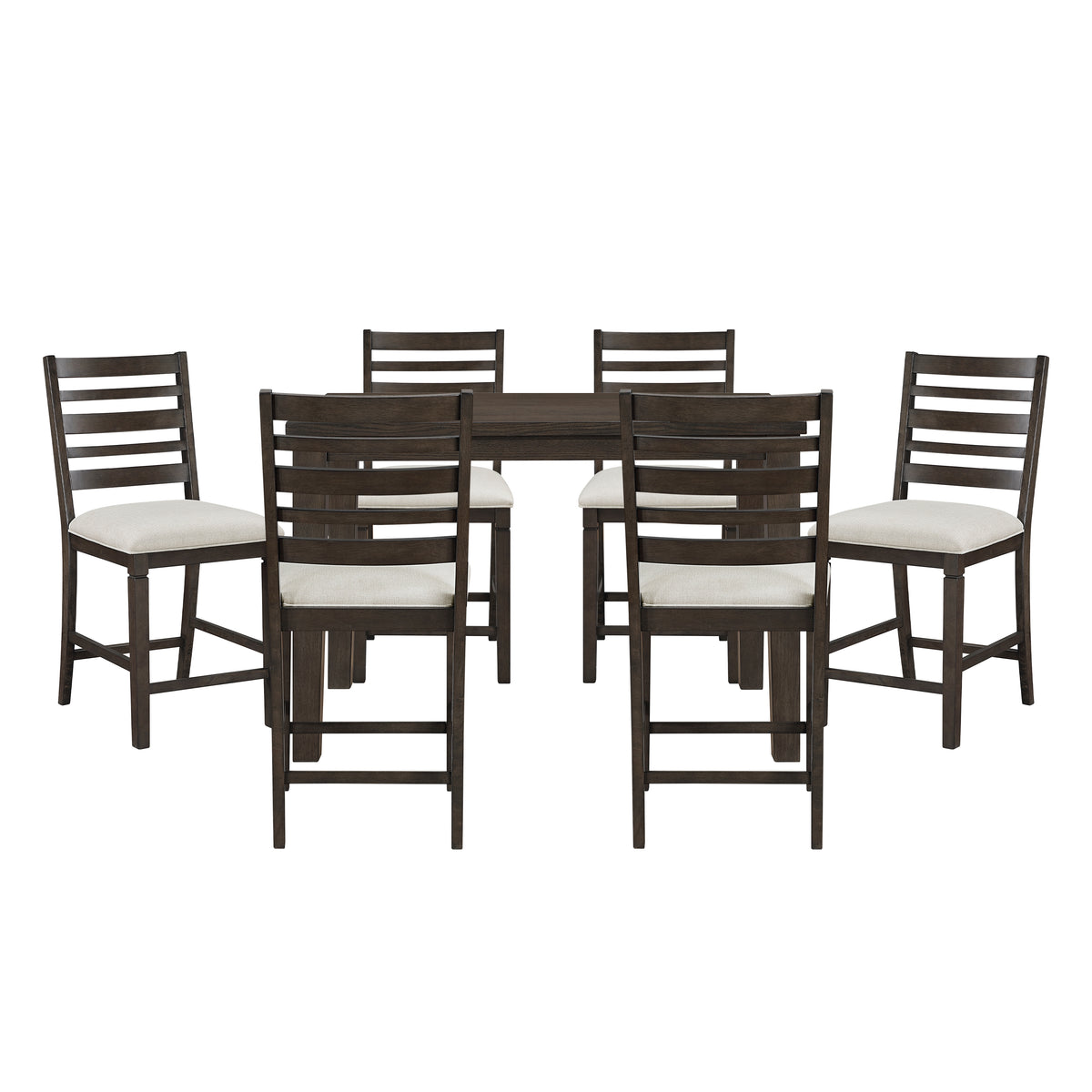 Victoria Gray 7pc Dining Set - Ornate Home