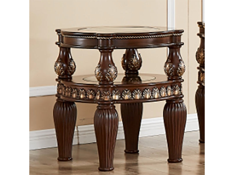 Victoria Mohagany End Table / HD-1521 - Ornate Home