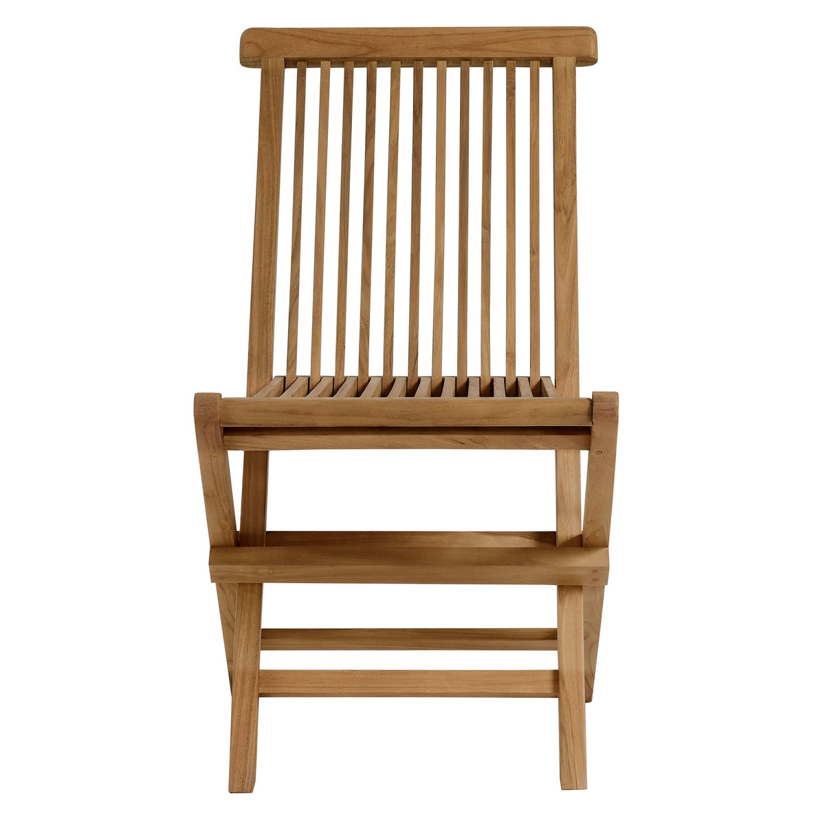 Vienna Natural Outdoor Patio Teak Wood Folding Dining Chairs (Set of 4) - Ornate Home