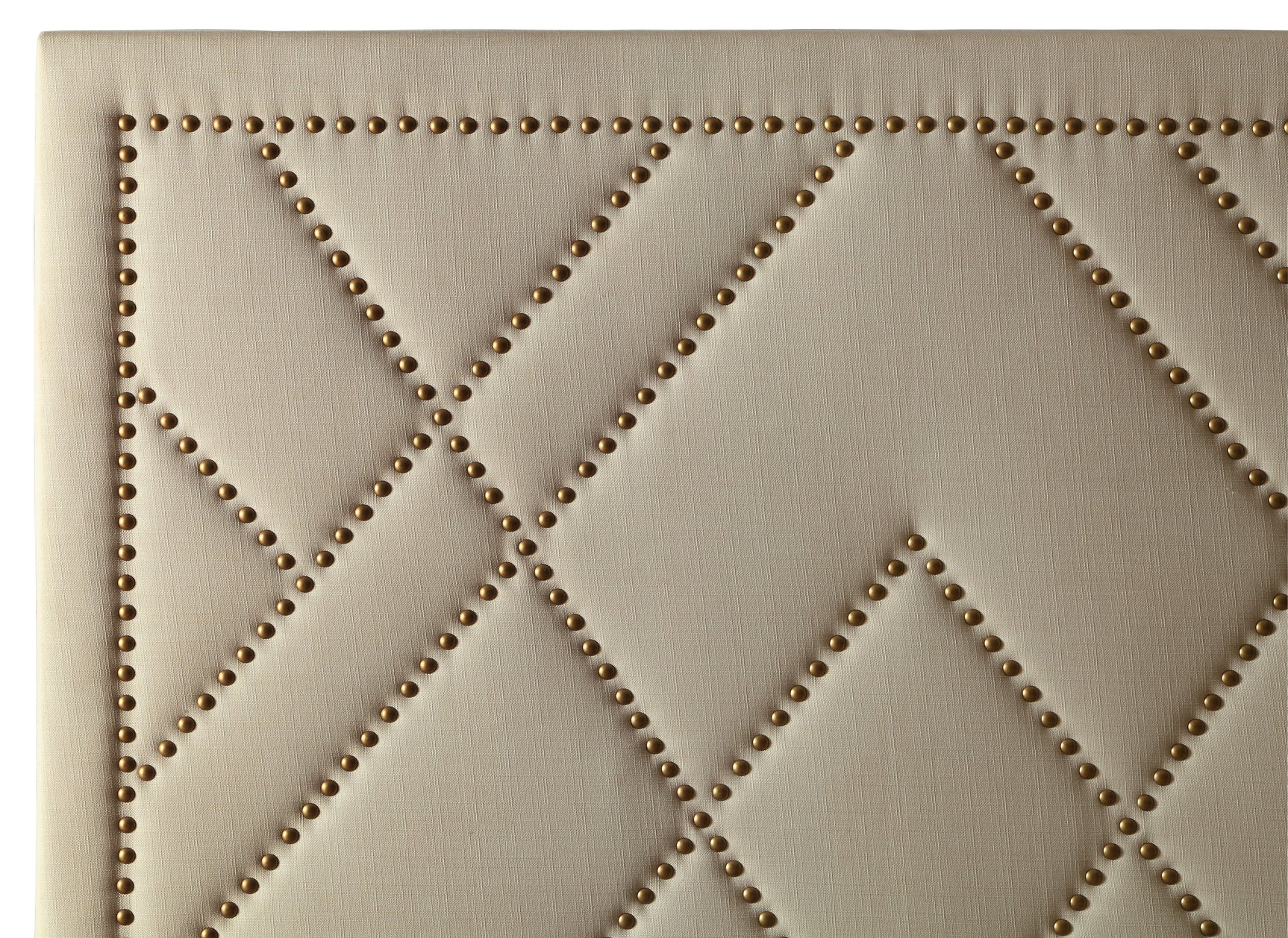 Vienne Nailhead Patterned Upholstered Headboard in Powder - Ornate Home