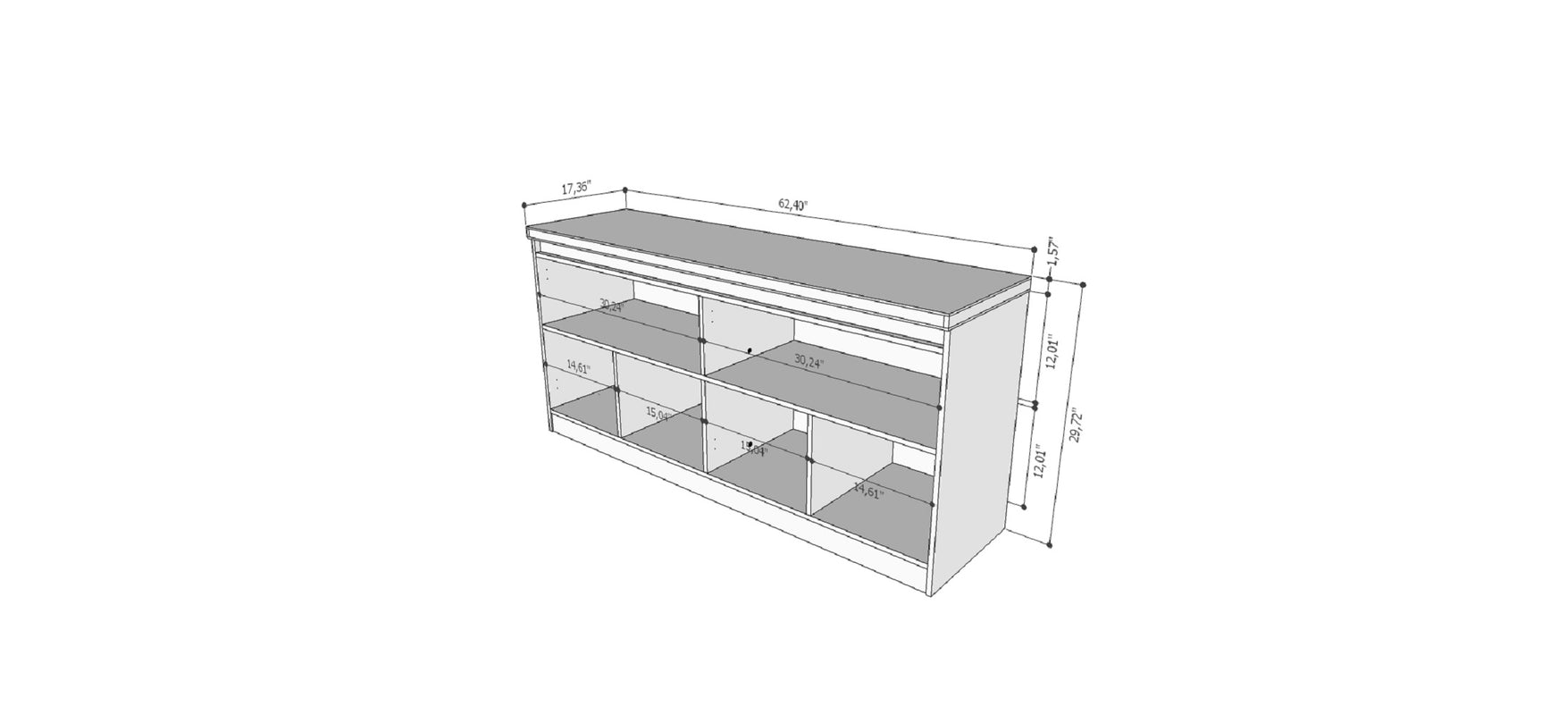 Viennese Sideboard in White Gloss - Ornate Home