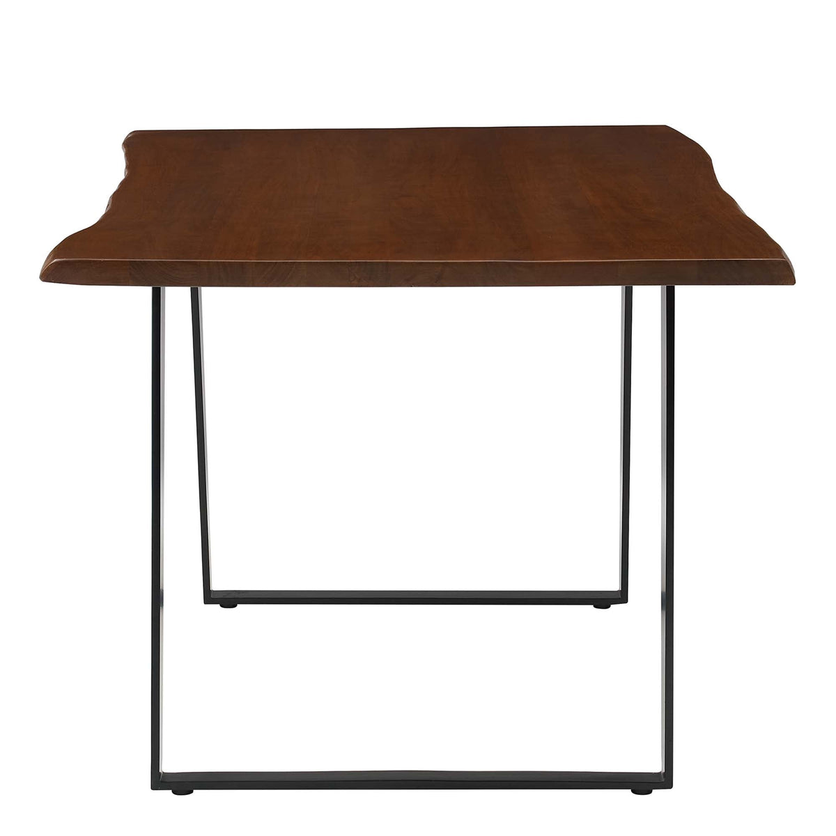 Viggo Black/Walnut 60" Live Edge Acacia Wood Acacia Wood Dining Table - Ornate Home