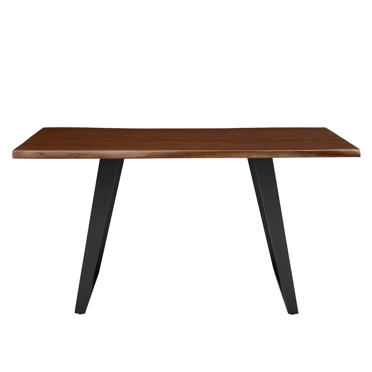 Viggo Black/Walnut 60" Live Edge Acacia Wood Acacia Wood Dining Table - Ornate Home