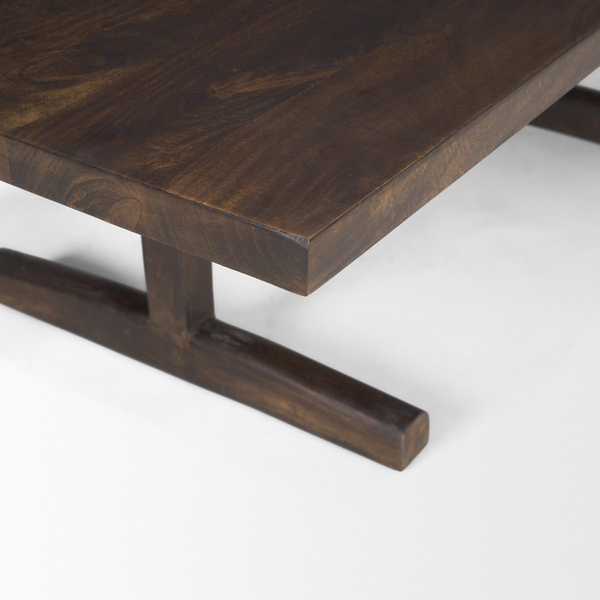 Viktor Dark Brown Solid Wood Coffee Table - Ornate Home