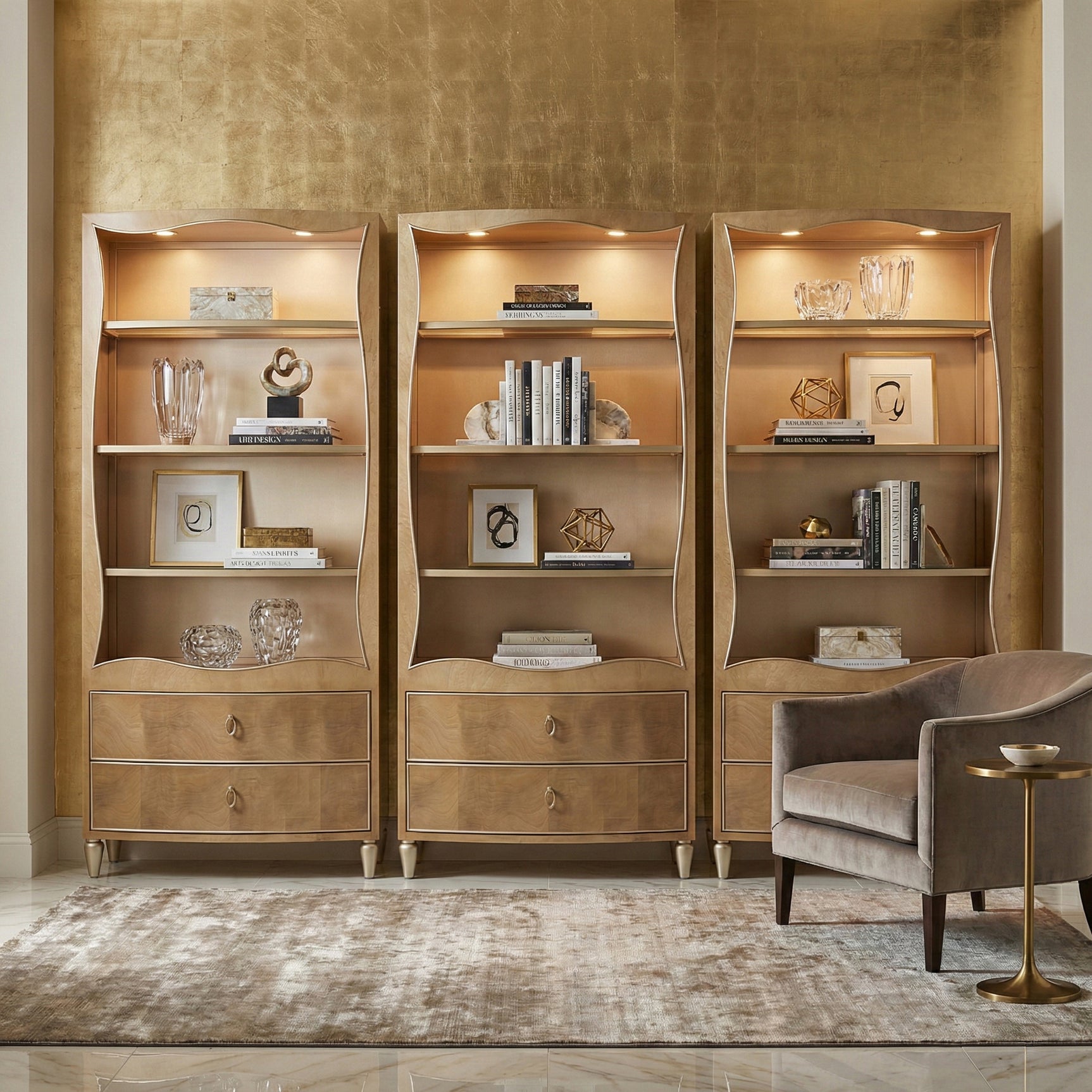 Villa Cherie Caramel Bookcase - Ornate Home