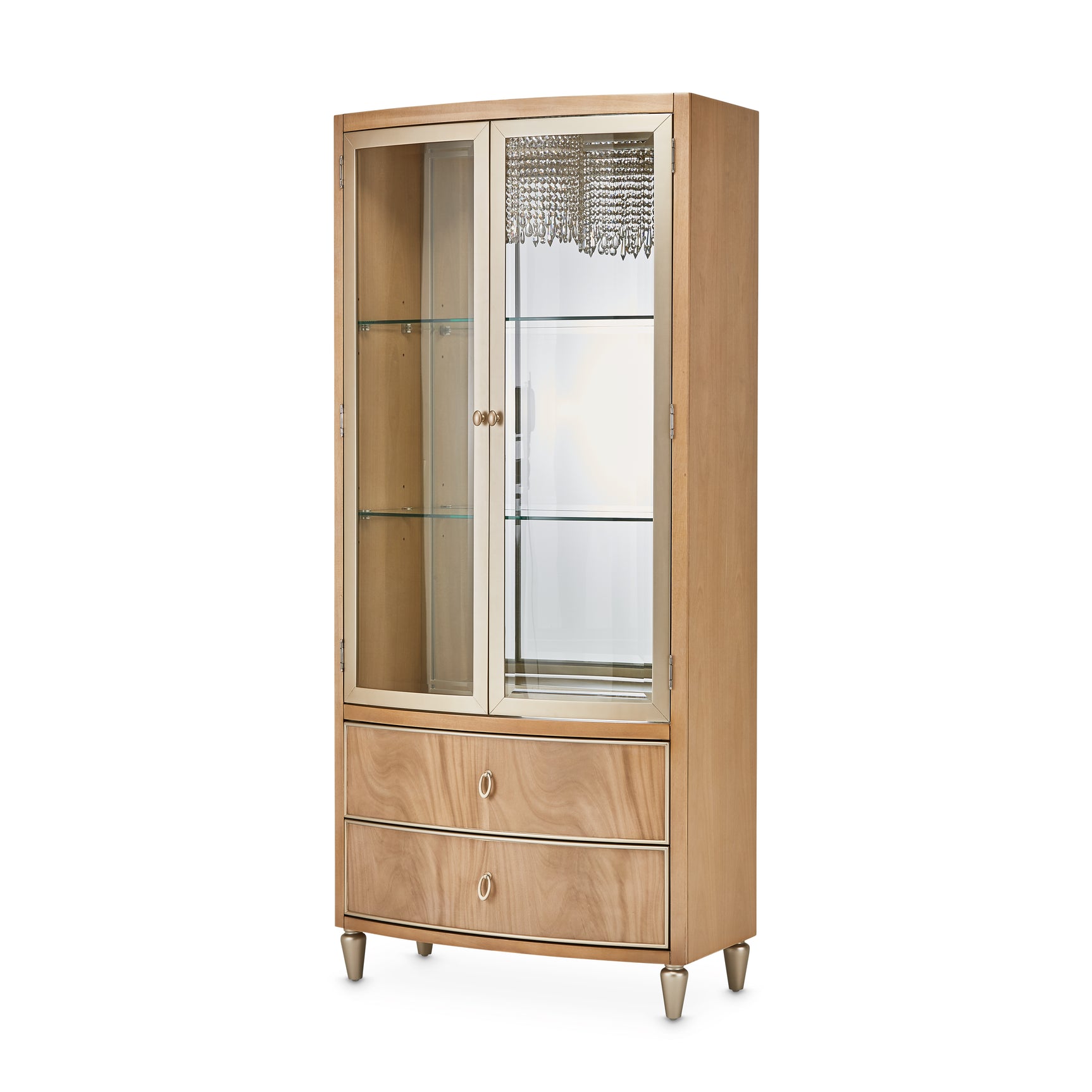 Villa Cherie Caramel Display Cabinet - Ornate Home