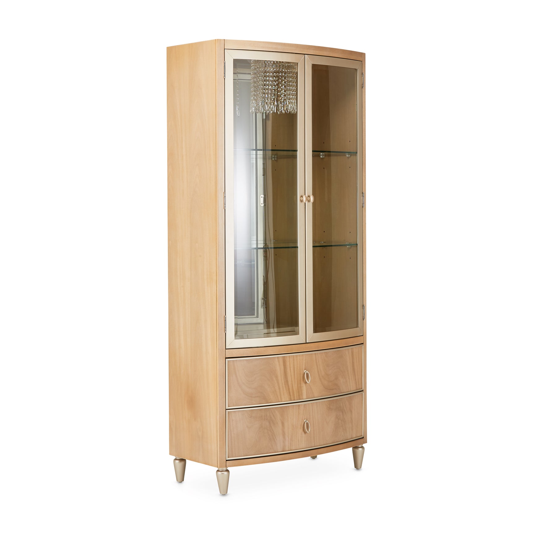 Villa Cherie Caramel Display Cabinet - Ornate Home
