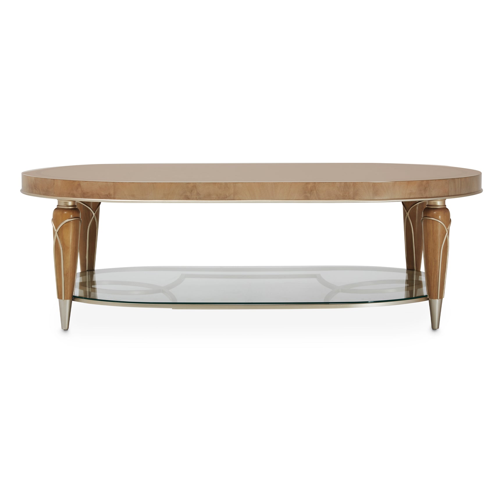 Villa Cherie Caramel Oval Cocktail Table - Ornate Home