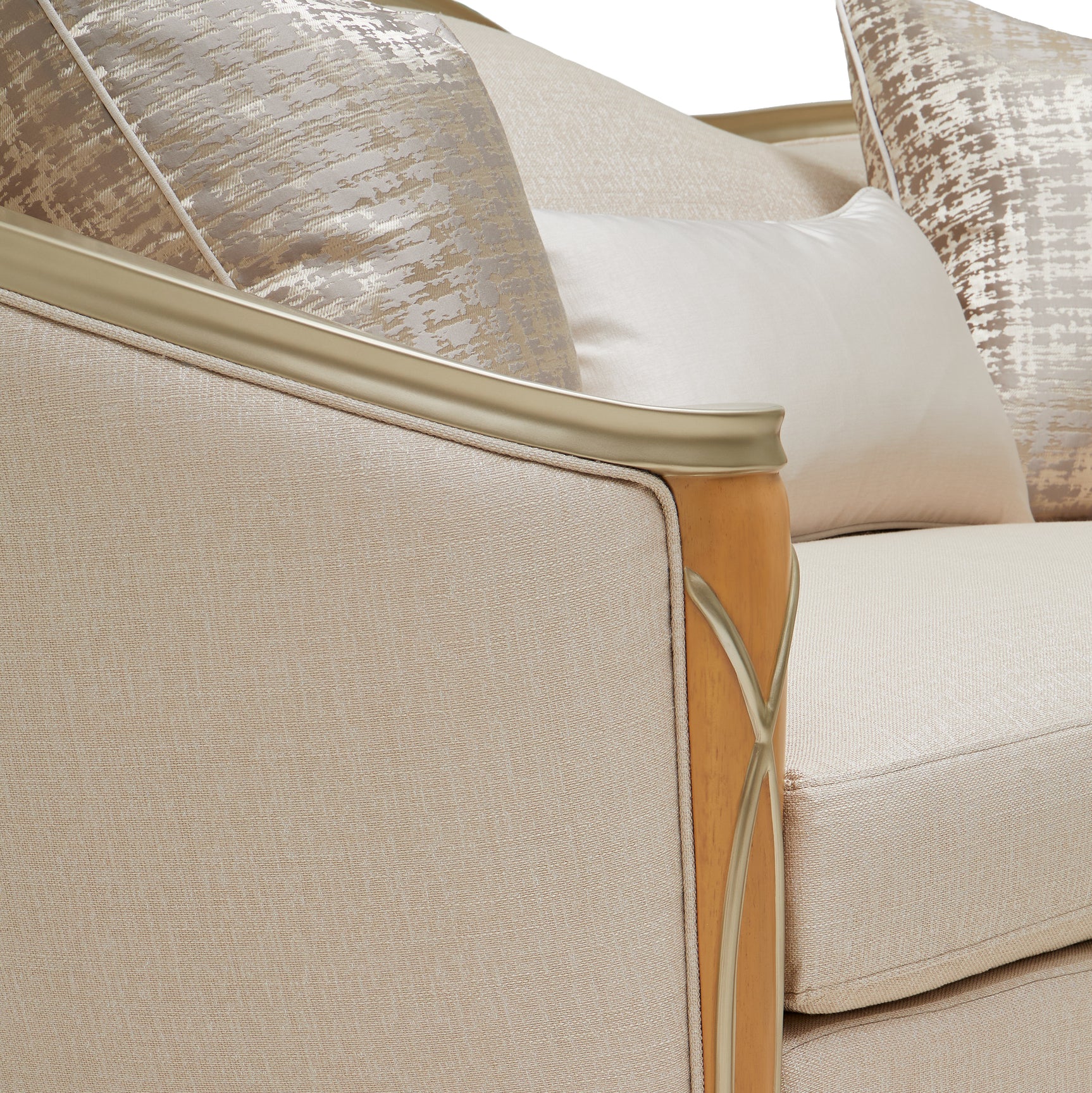 Villa Cherie Caramel/Pearl Loveseat - Ornate Home