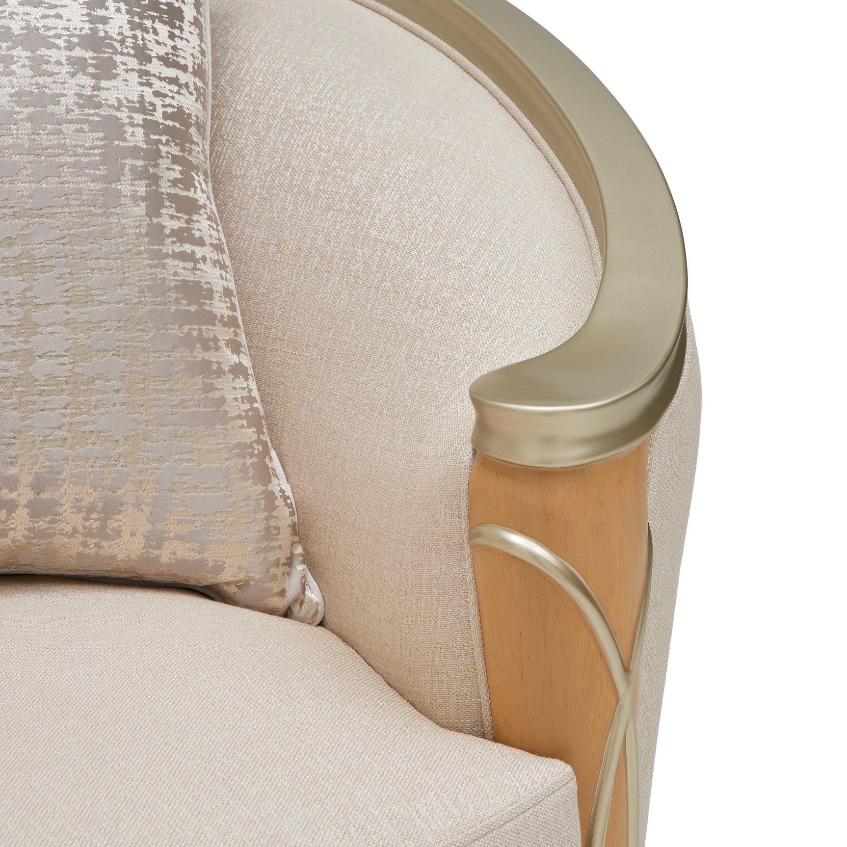 Villa Cherie Caramel/Pearl Loveseat - Ornate Home