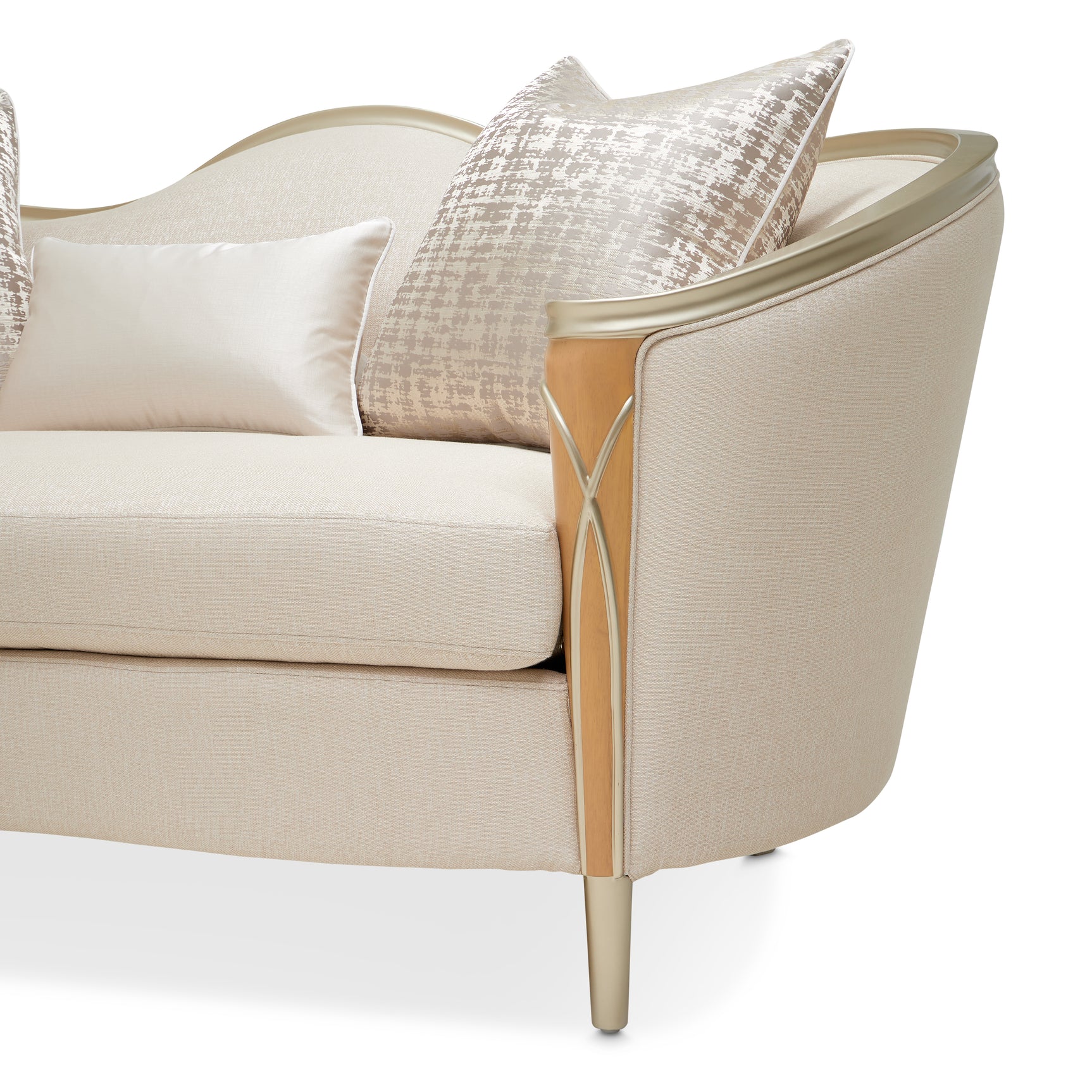 Villa Cherie Caramel/Pearl Loveseat - Ornate Home