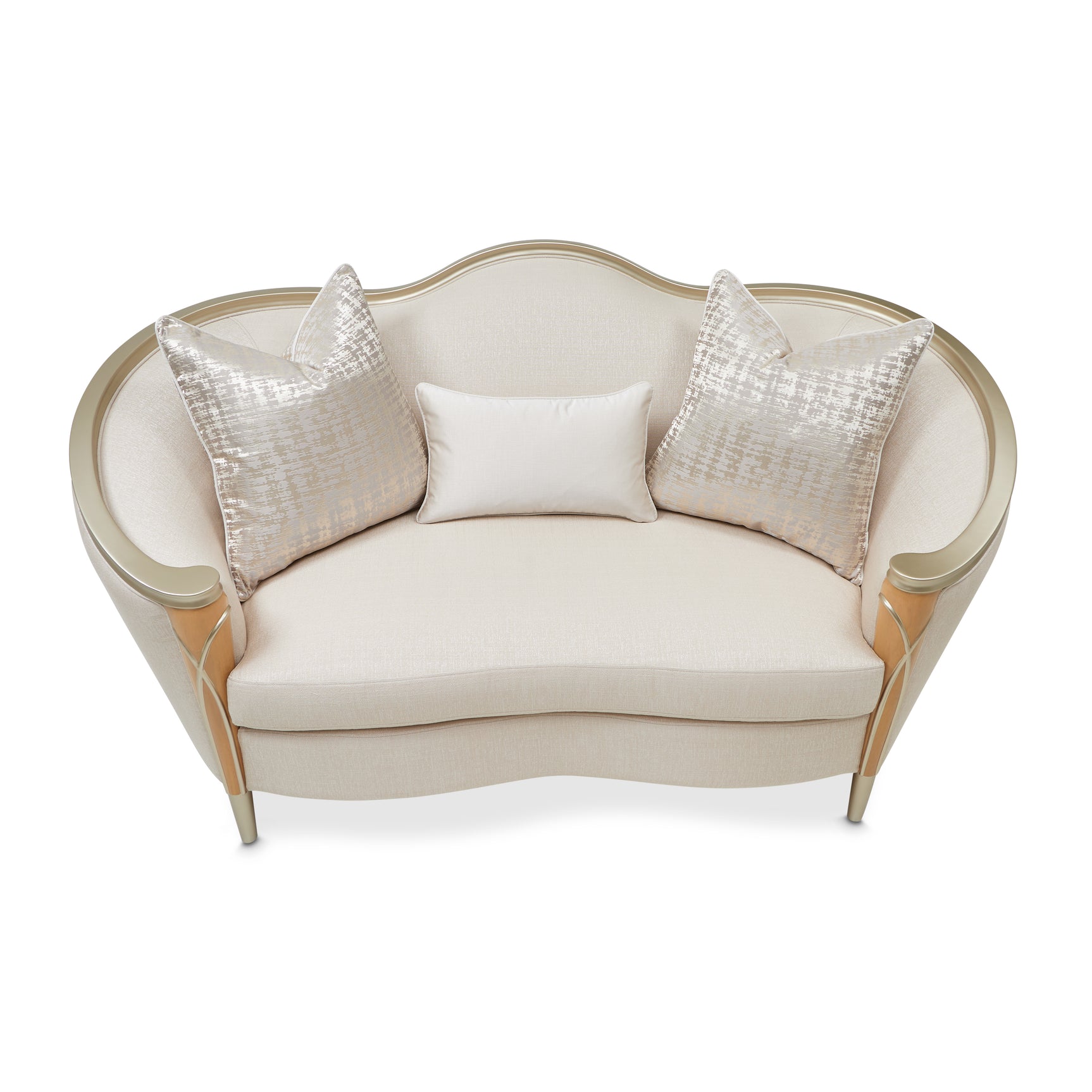 Villa Cherie Caramel/Pearl Loveseat - Ornate Home