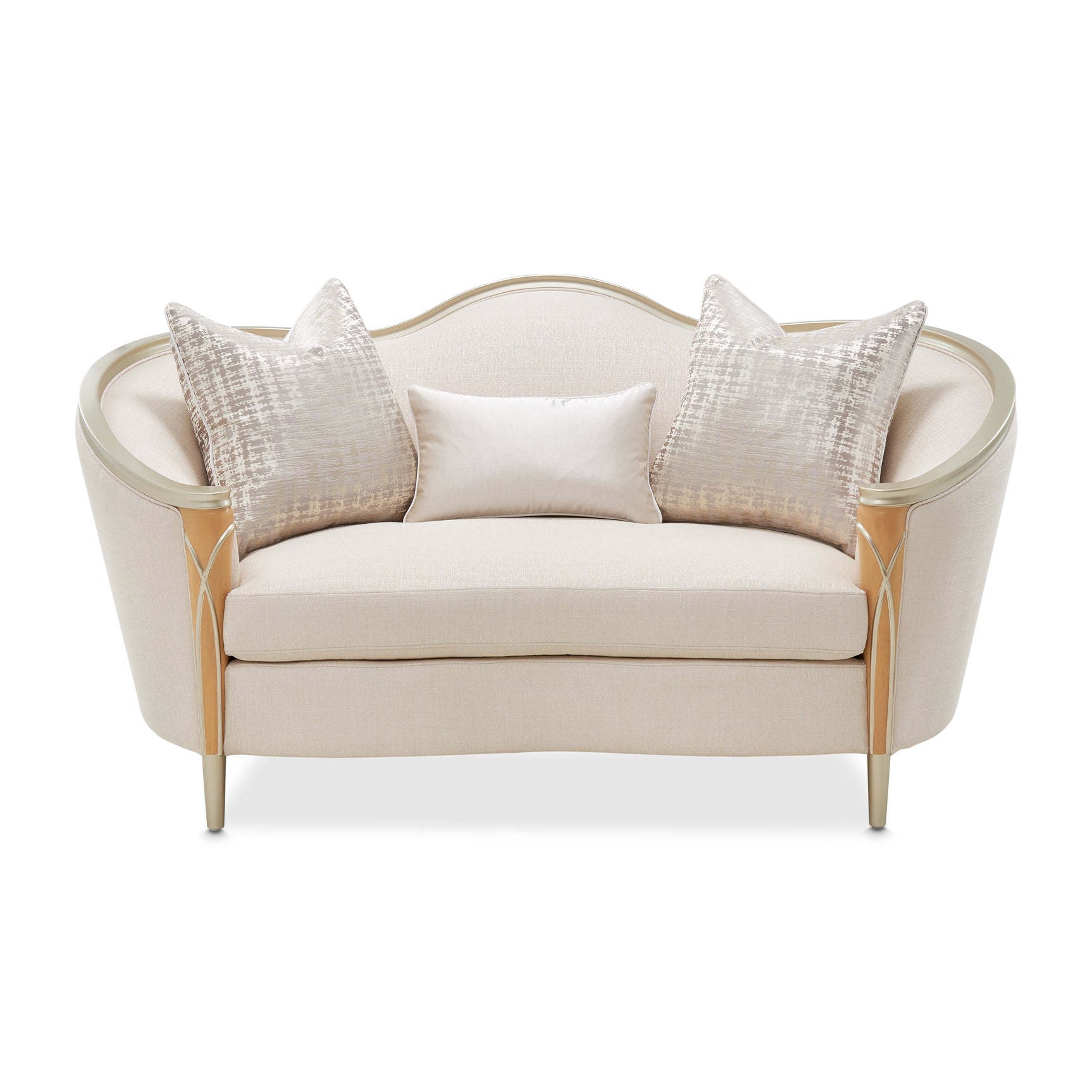 Villa Cherie Caramel/Pearl Loveseat - Ornate Home