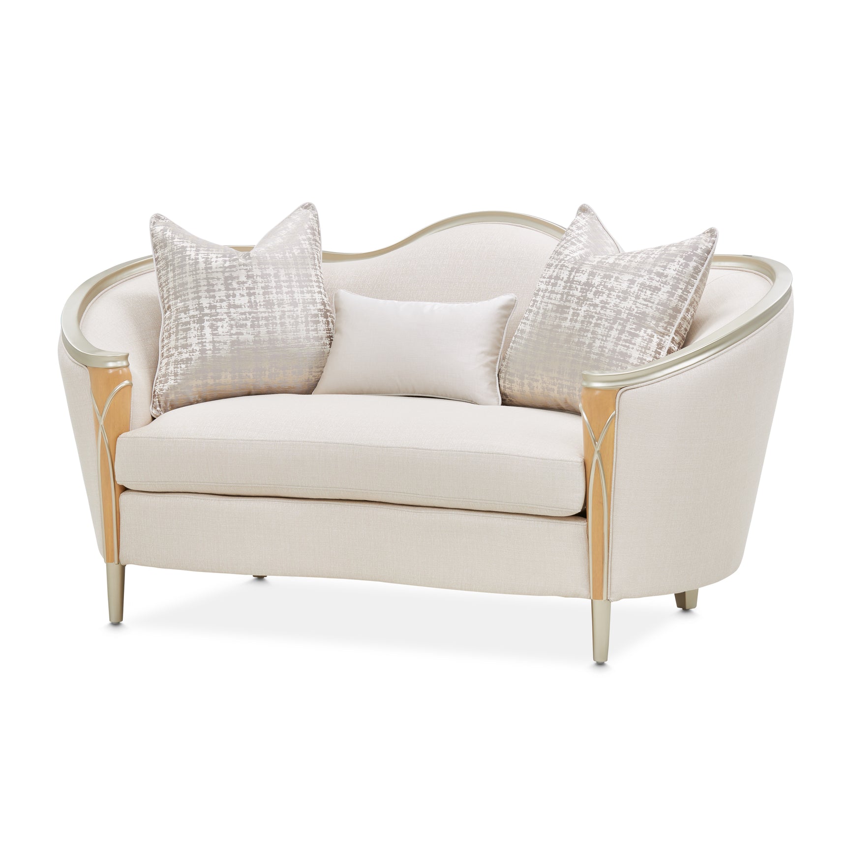 Villa Cherie Caramel/Pearl Loveseat - Ornate Home