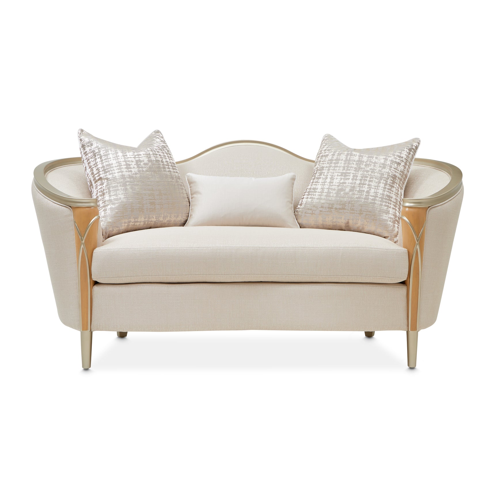 Villa Cherie Caramel/Pearl Loveseat - Ornate Home