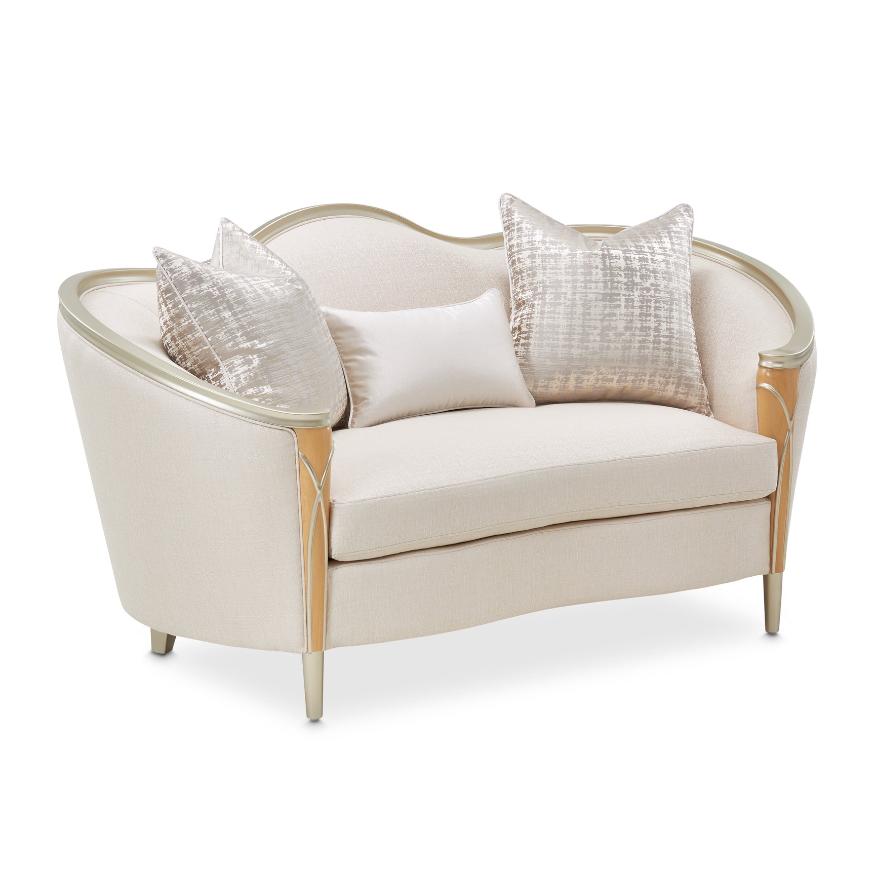 Villa Cherie Caramel/Pearl Loveseat - Ornate Home