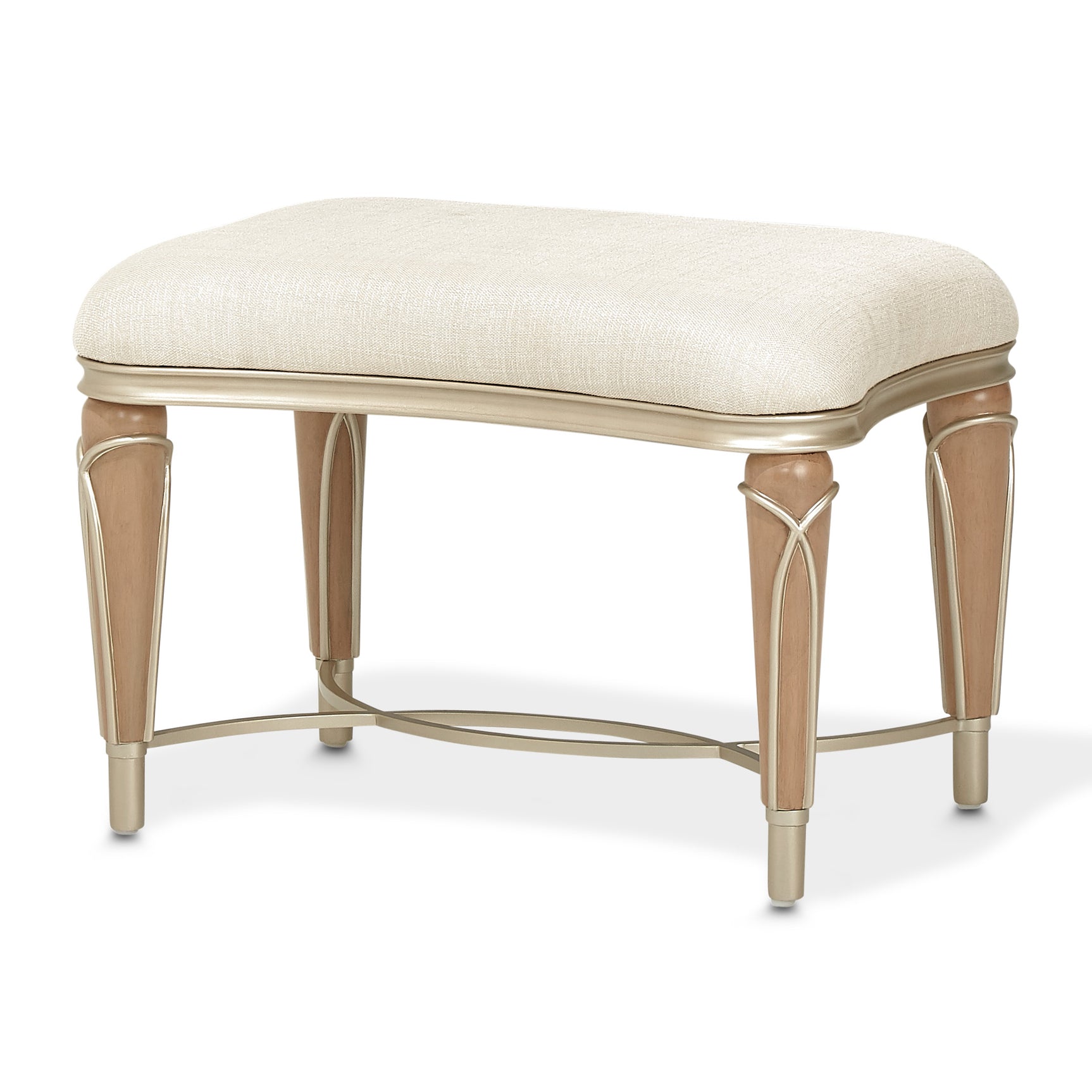 Villa Cherie Caramel/Pearl Ottoman - Ornate Home