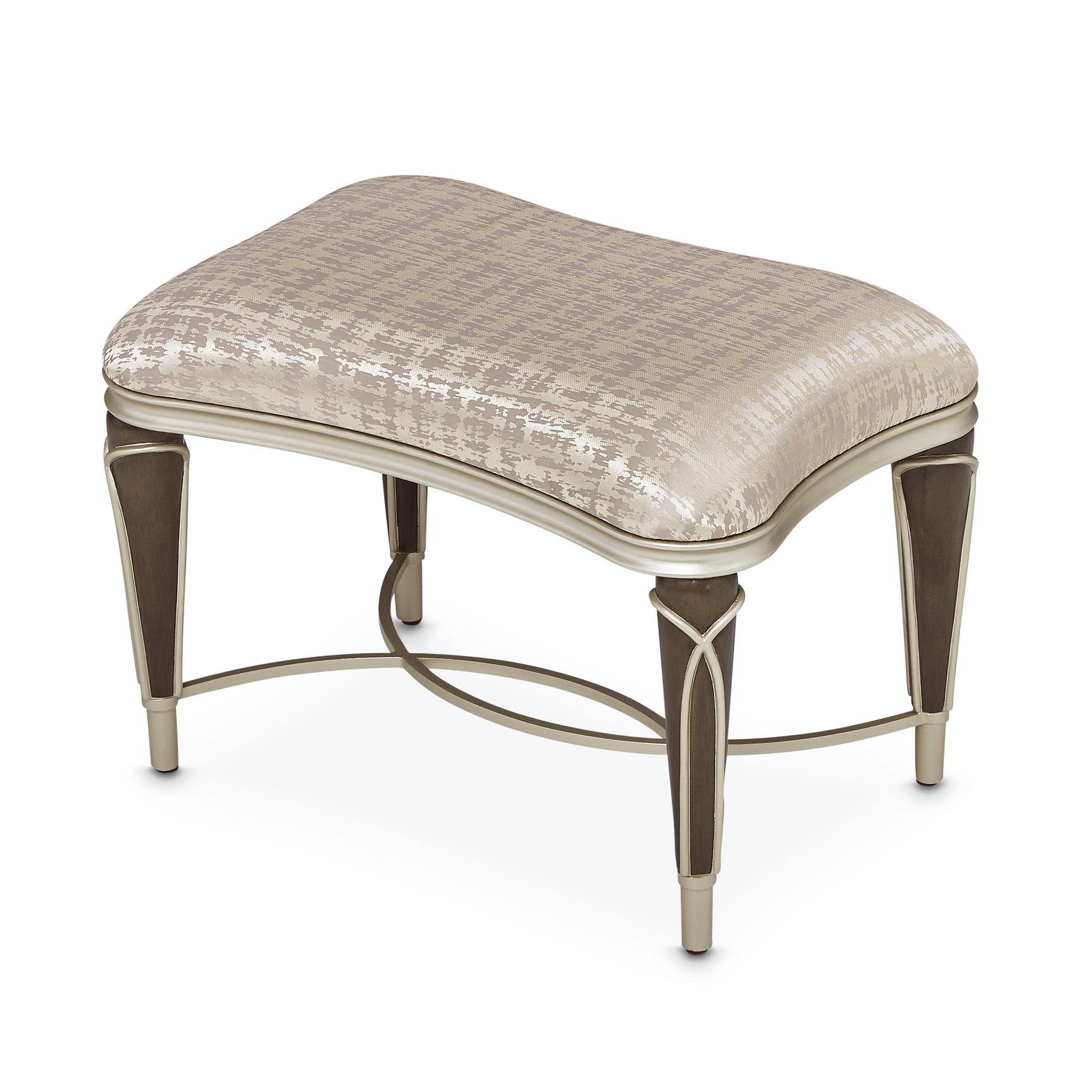 Villa Cherie Hazelnut/Bisque Ottoman - Ornate Home