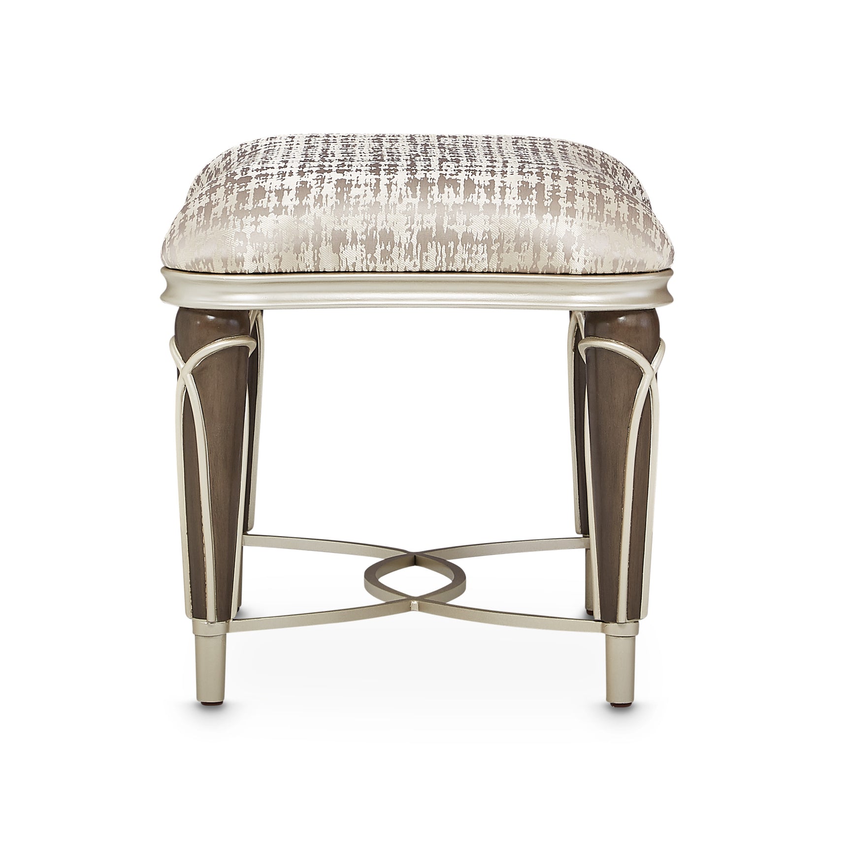 Villa Cherie Hazelnut/Bisque Ottoman - Ornate Home