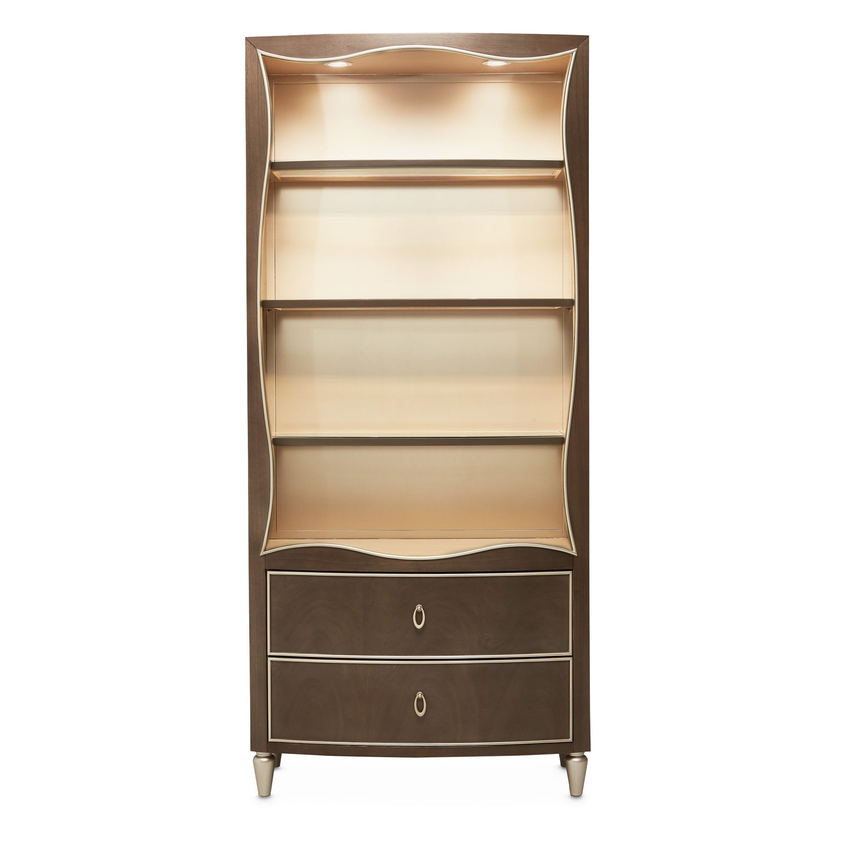 Villa-Cherie Hazelnut Bookcase - Ornate Home
