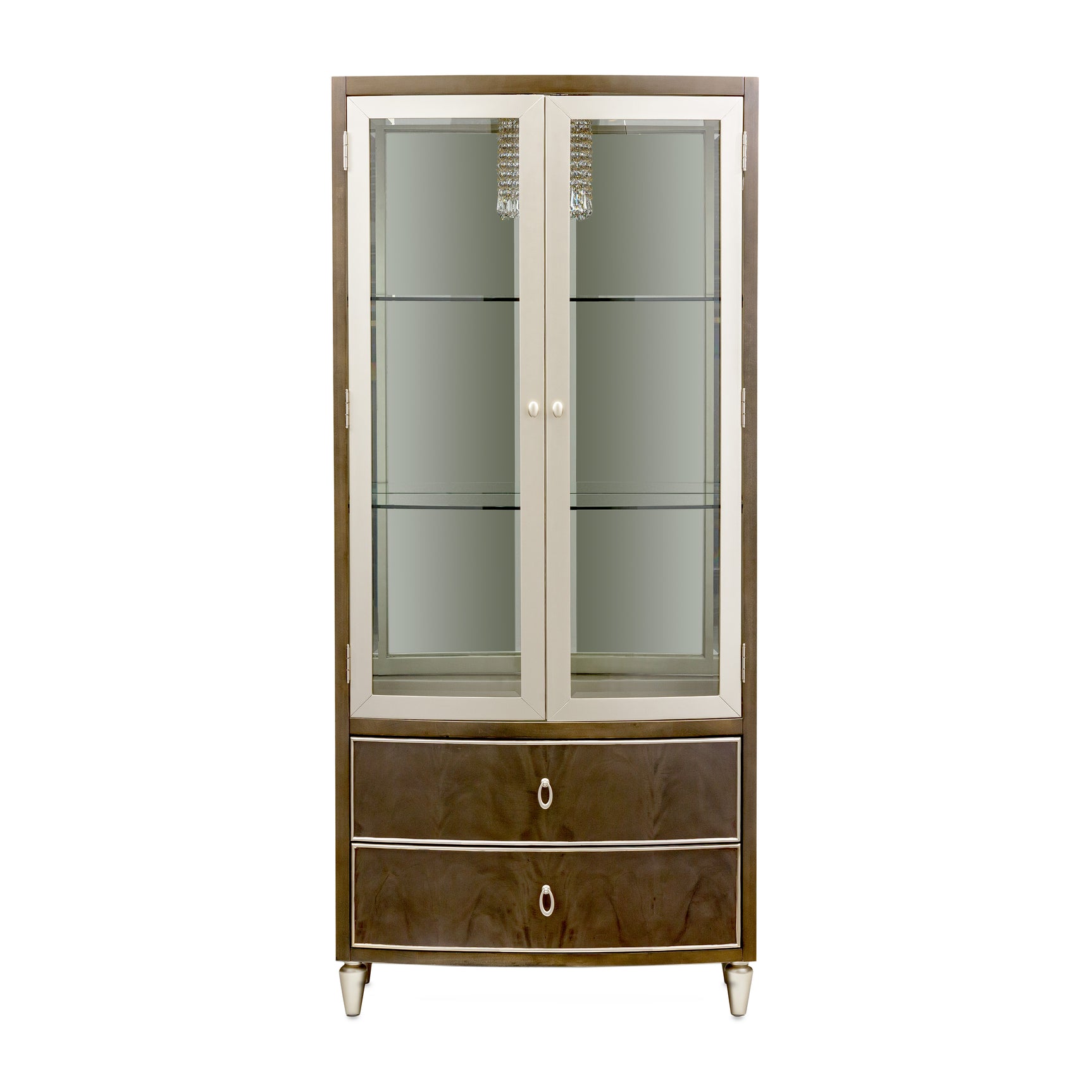 Villa-Cherie Hazelnut Display Cabinet - Ornate Home