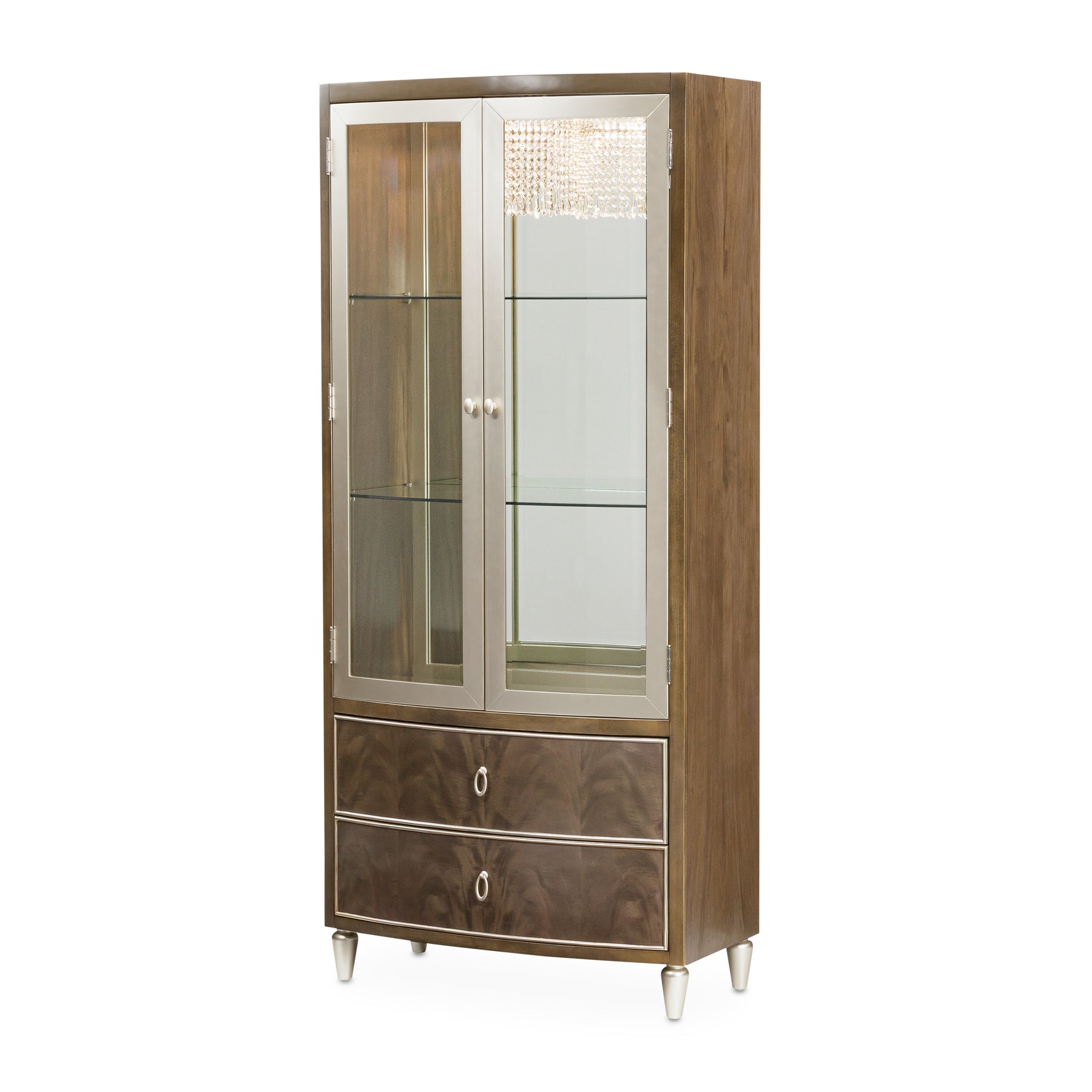 Villa-Cherie Hazelnut Display Cabinet - Ornate Home