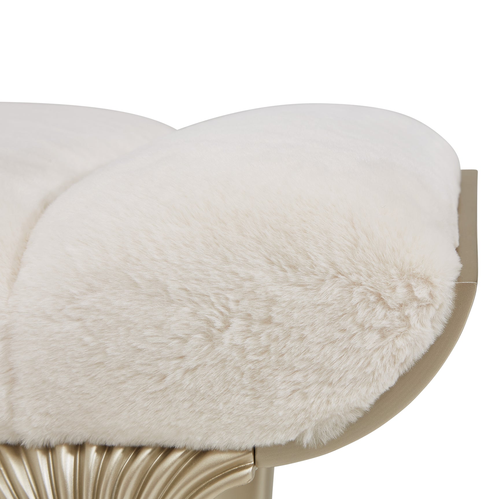 Villa-Cherie Hazelnut/Faux Fur Bed Bench - Ornate Home