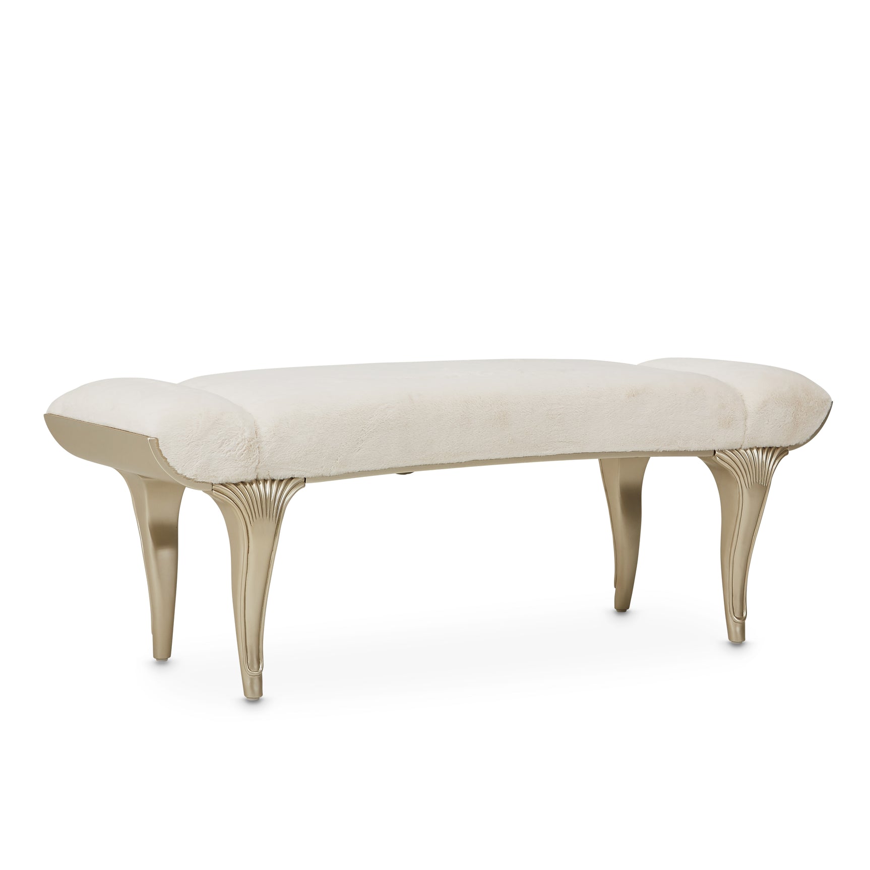Villa-Cherie Hazelnut/Faux Fur Bed Bench - Ornate Home