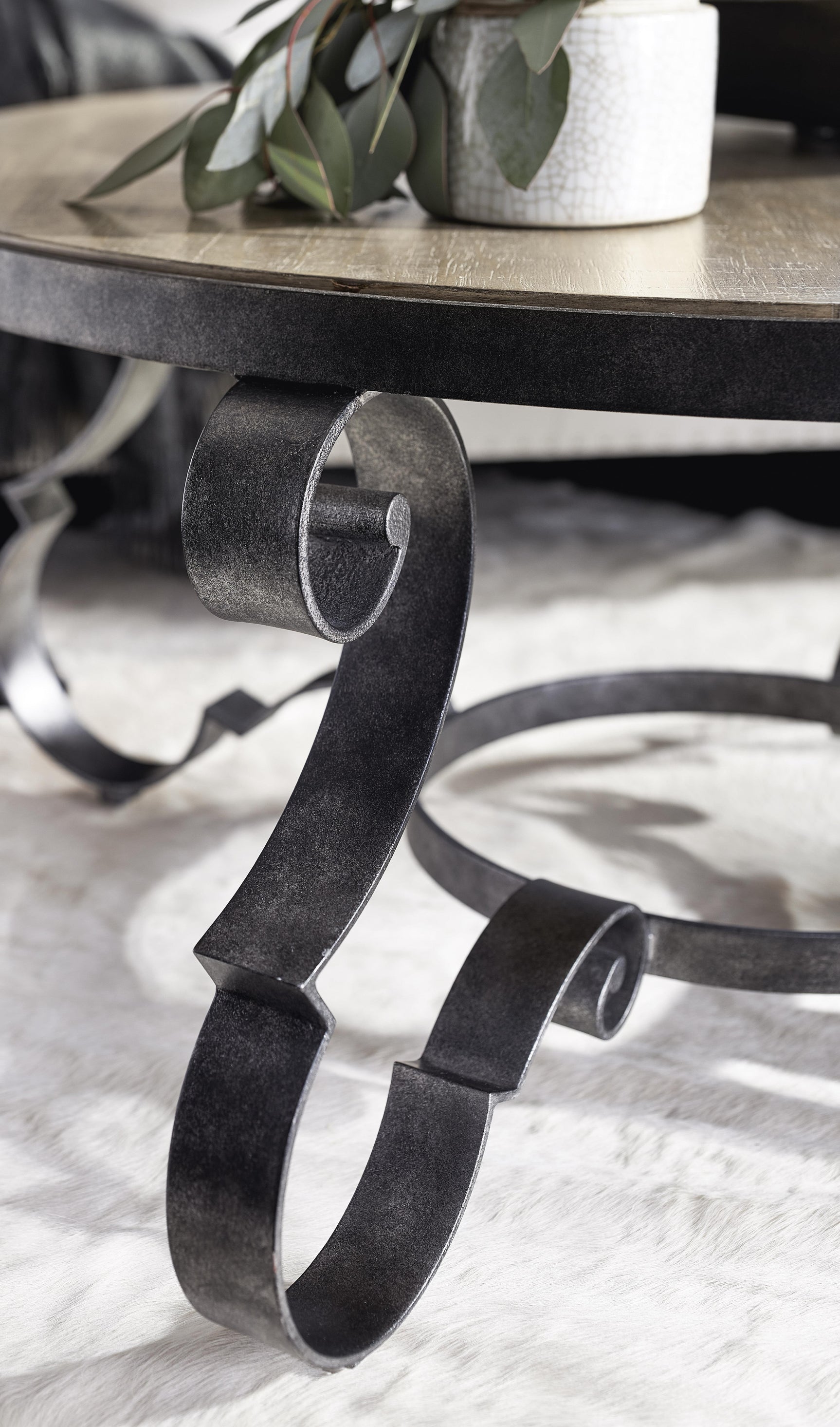 Villa Toscana Textured Carbone/Criollo Cocktail Table - Ornate Home