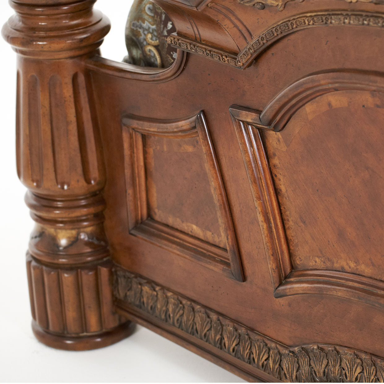 Villa Valencia Classic Chestnut Canopy Bed - Ornate Home