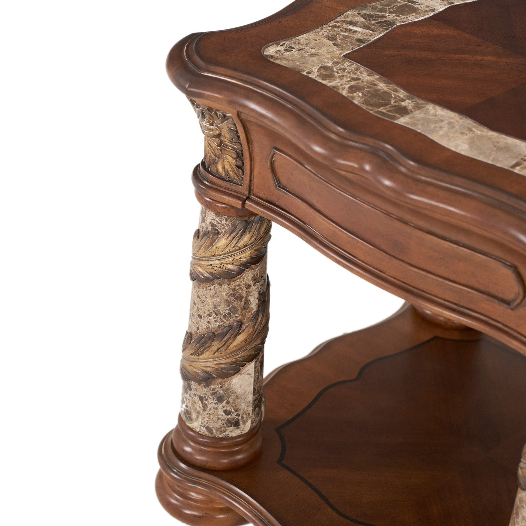 Villa Valencia Classic Chestnut End Table - Ornate Home