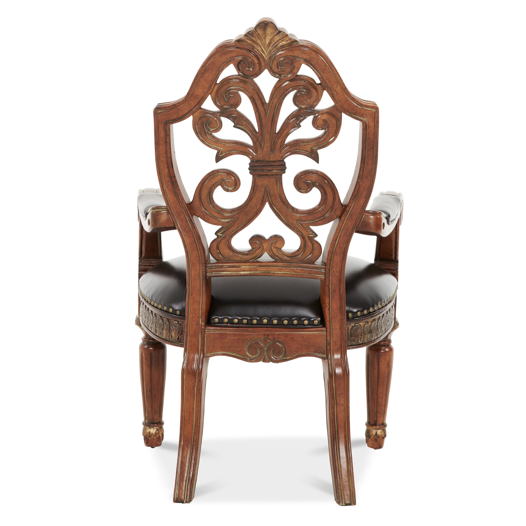 Villa Valencia Classic Chestnut Pull-up Desk Arm Chair - Ornate Home