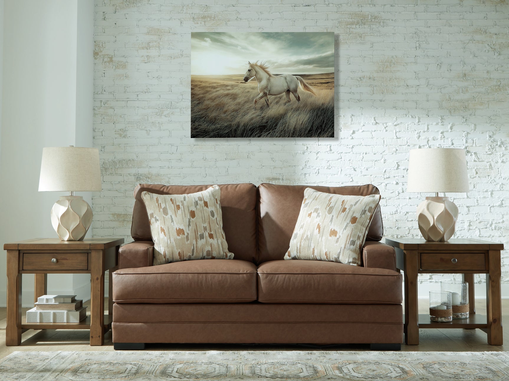 VillaCourt Caramel Loveseat - Ornate Home