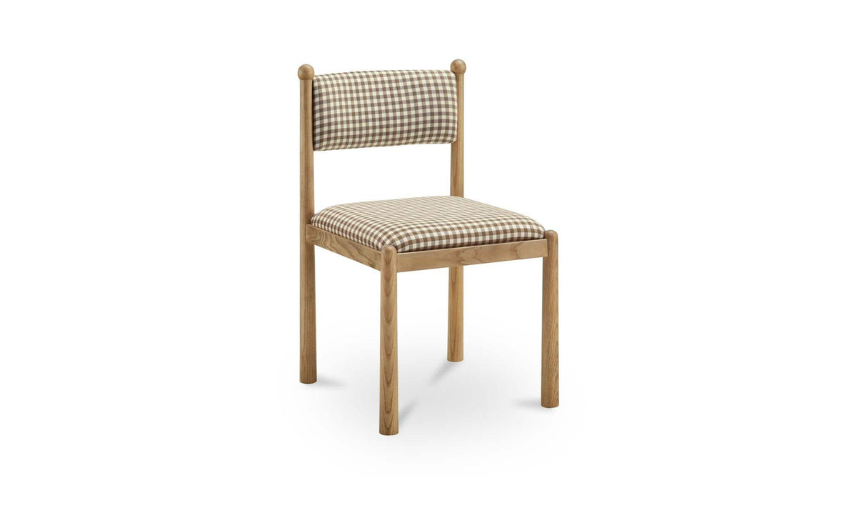 Villetta Brown Gingham Dining Chair (Set of 2) - Ornate Home