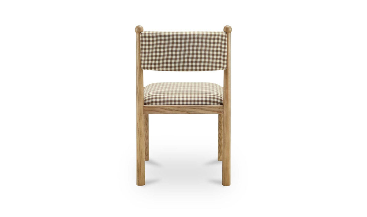 Villetta Brown Gingham Dining Chair (Set of 2) - Ornate Home