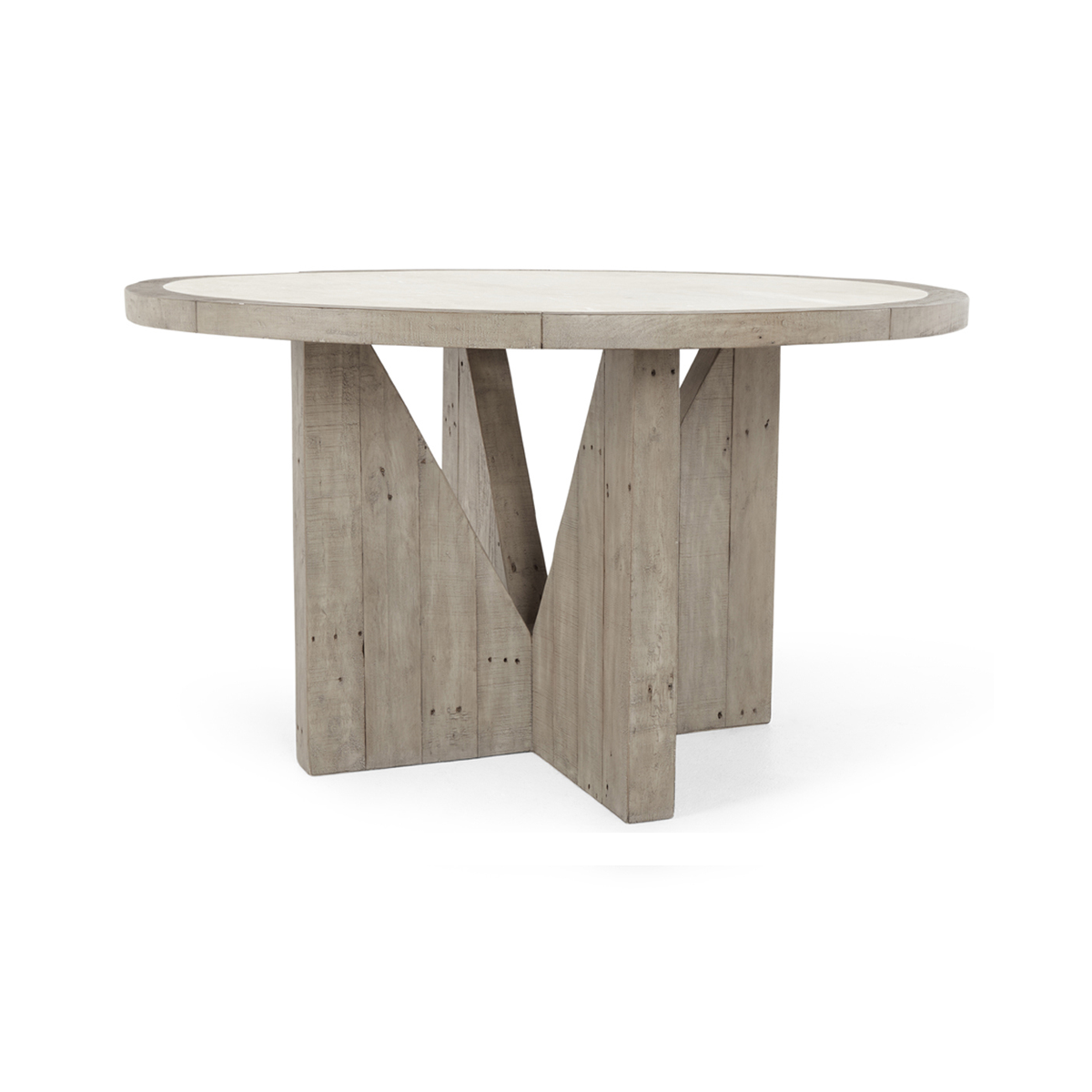 Vincent Distressed Gray Dining Table - Ornate Home