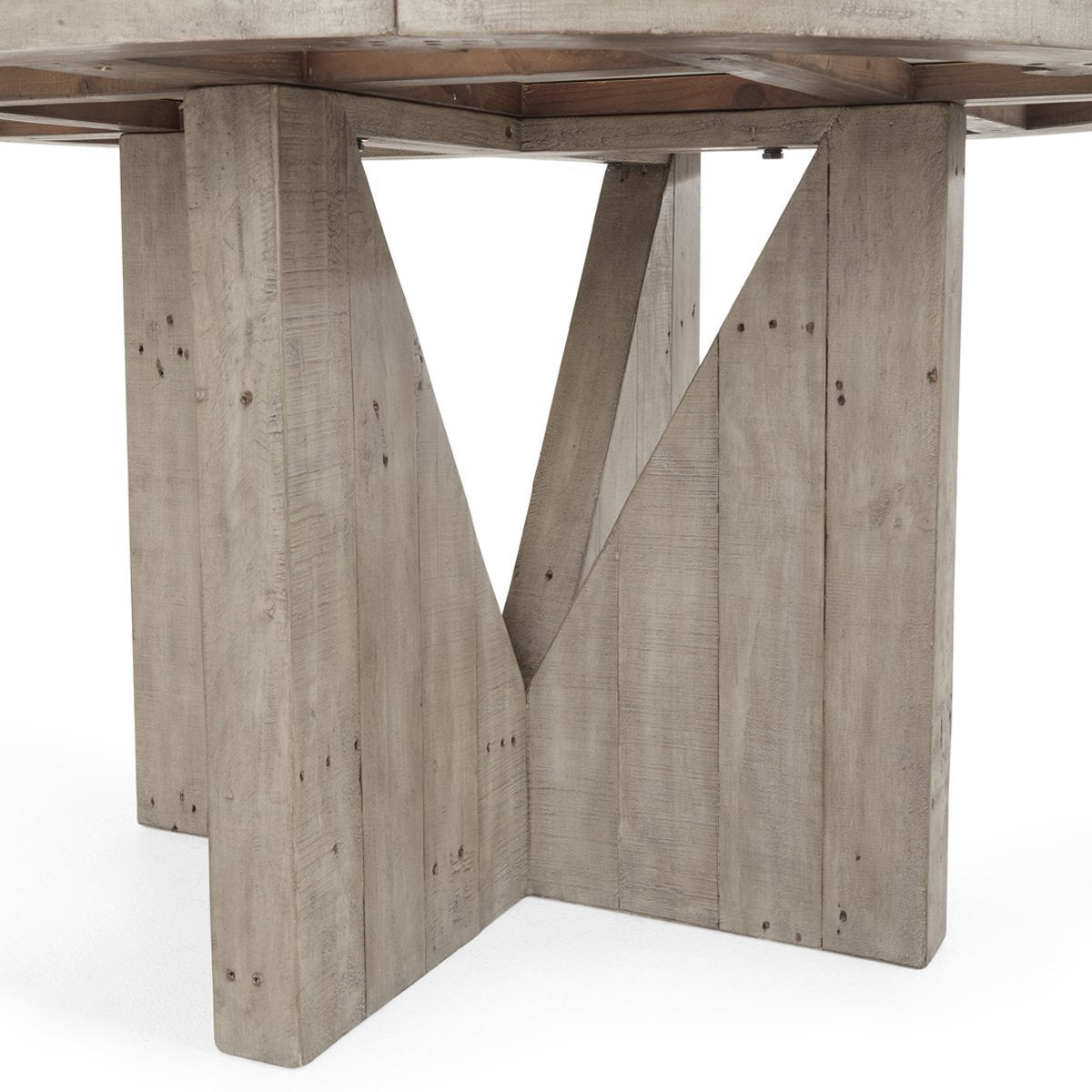 Vincent Distressed Gray Dining Table - Ornate Home
