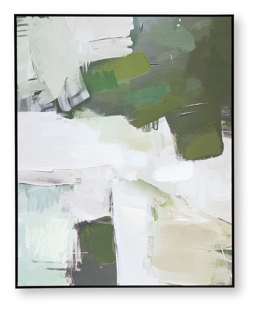 Vinick Green/Gray/White Wall Art (Online Special Price) - Ornate Home